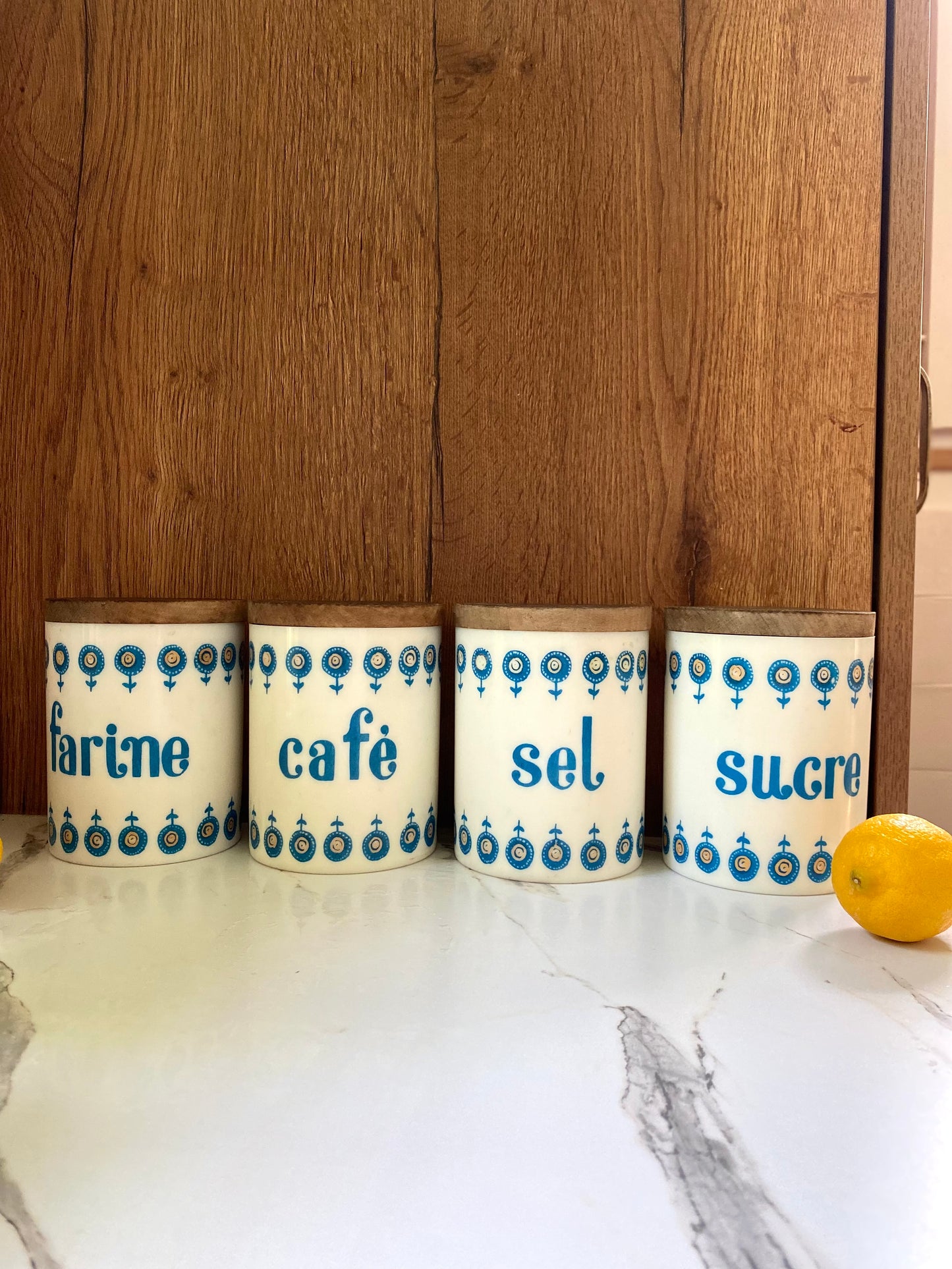 Série de pots à épices vintage