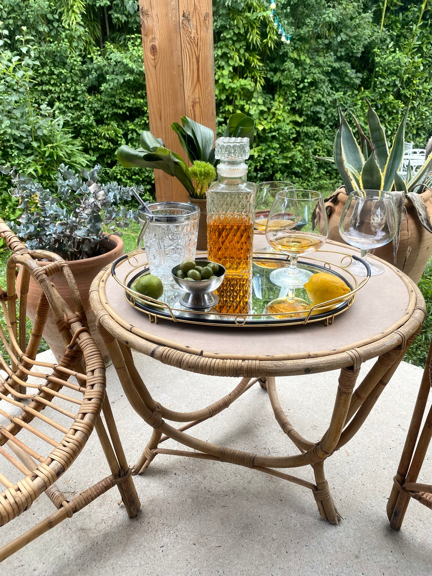 Grands verres à cognac en cristal ancien