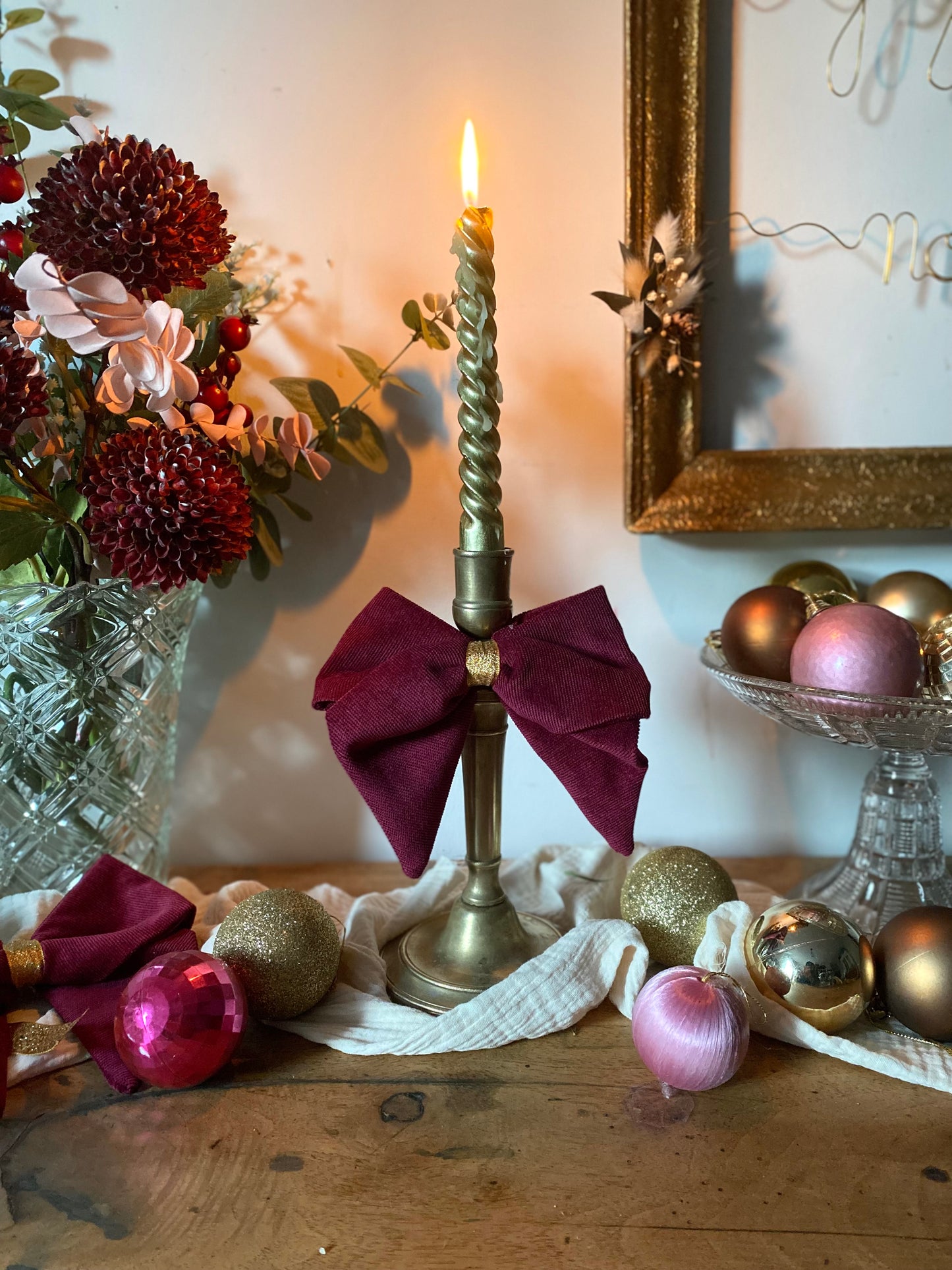 Noeud à bougeoir en velours