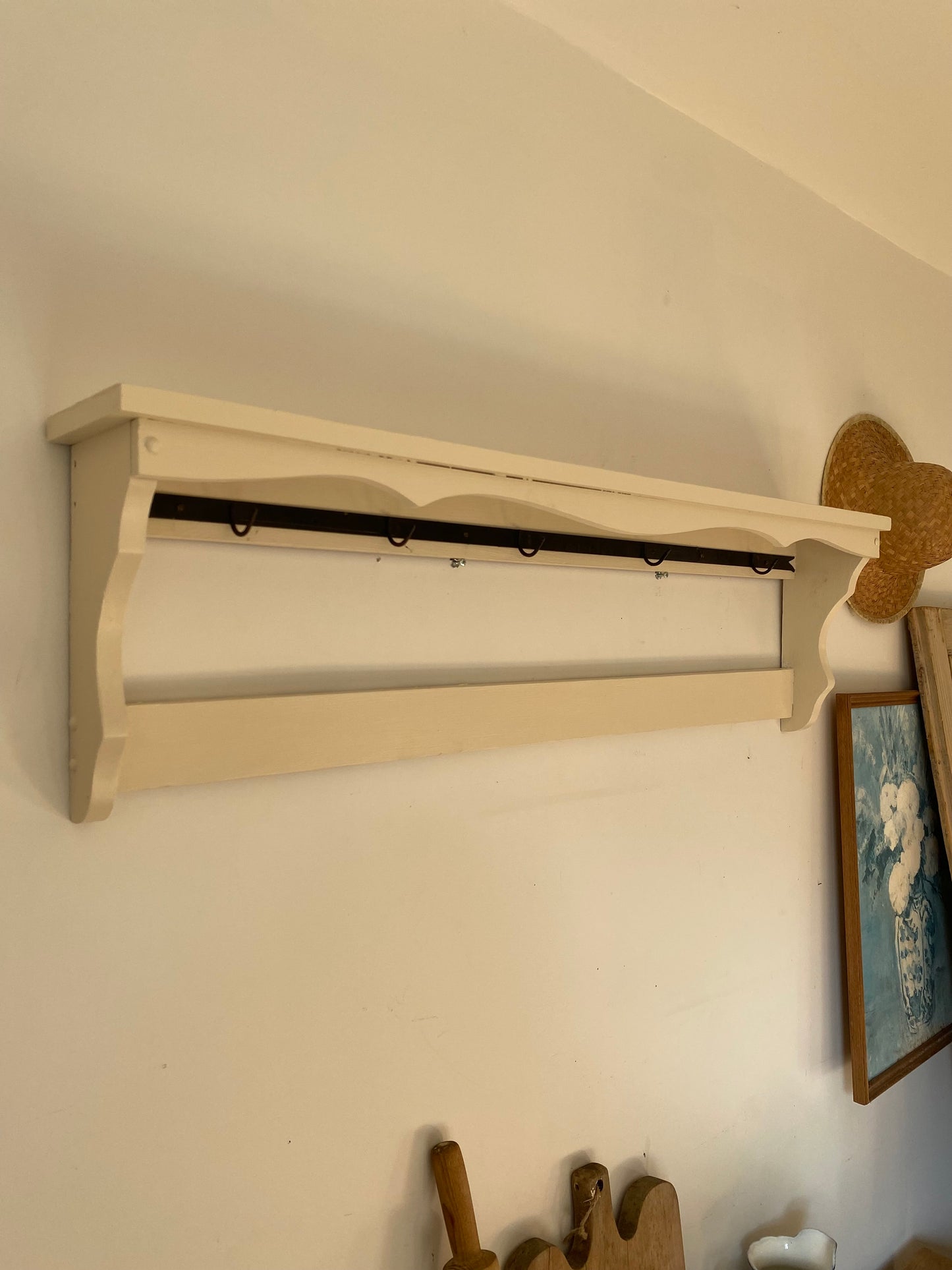 Étagère murale en bois ancien rénovée