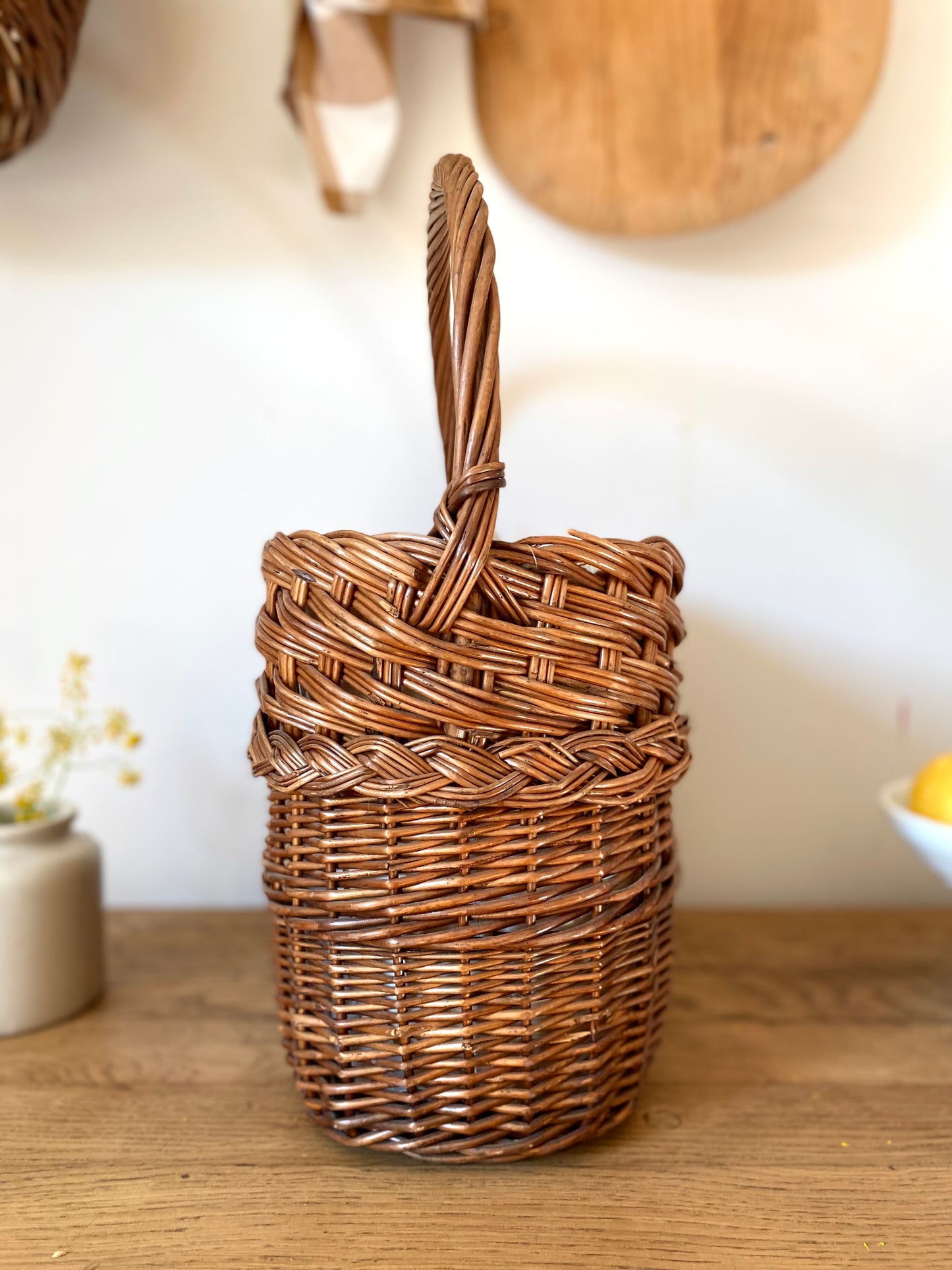 Panier en osier ancien