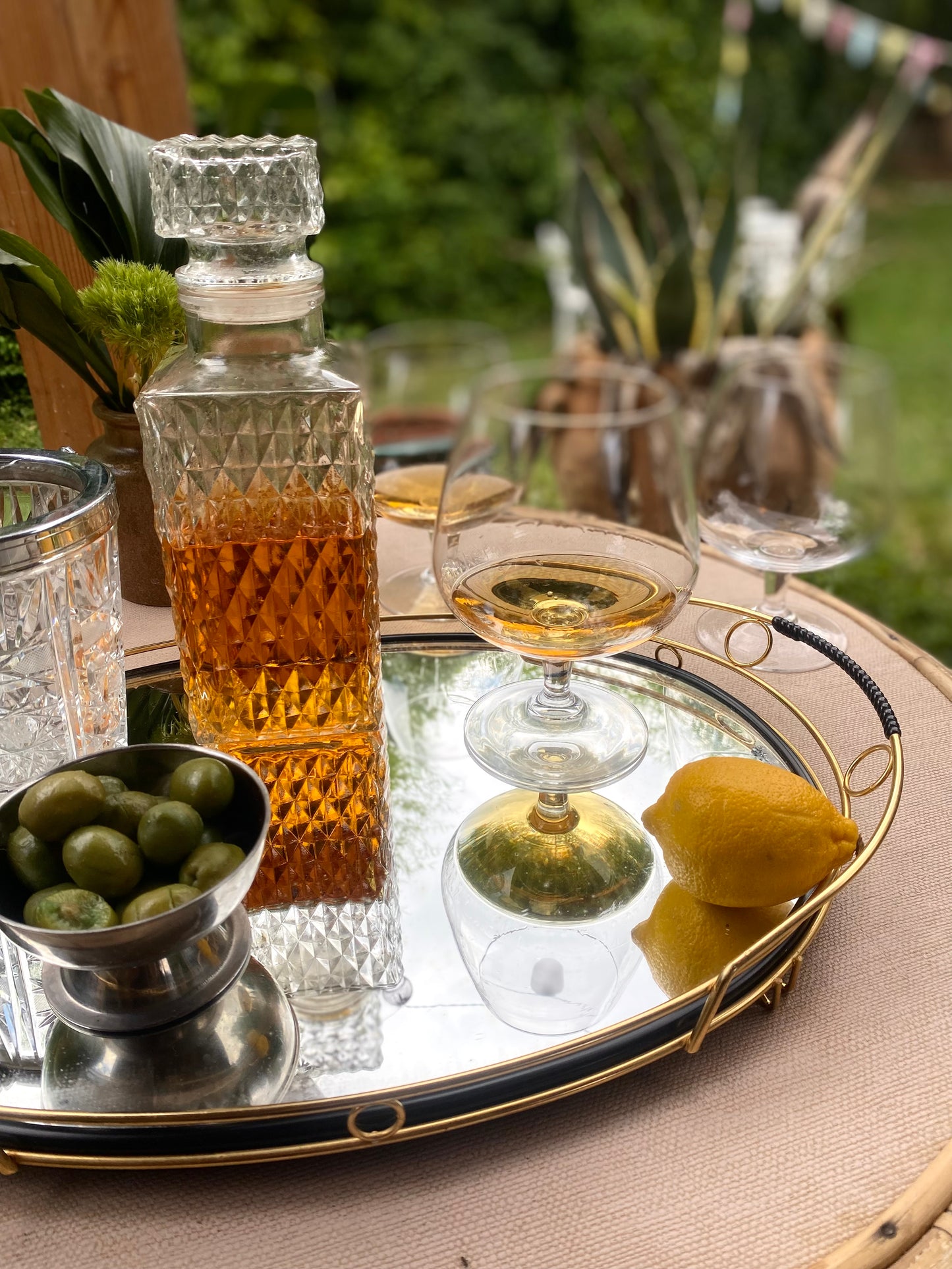 Grands verres à cognac en cristal ancien
