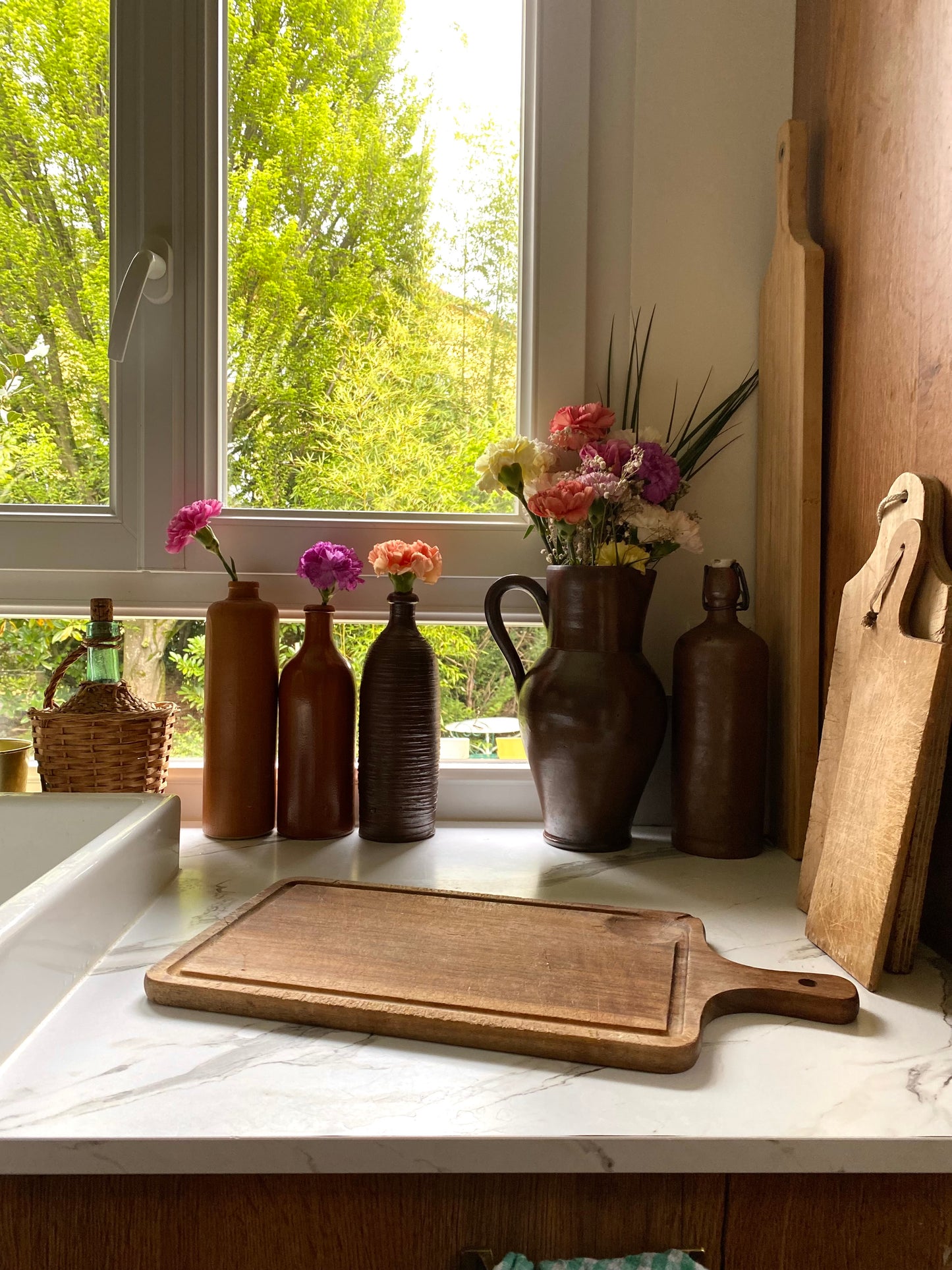 Bouteille en grès ancien