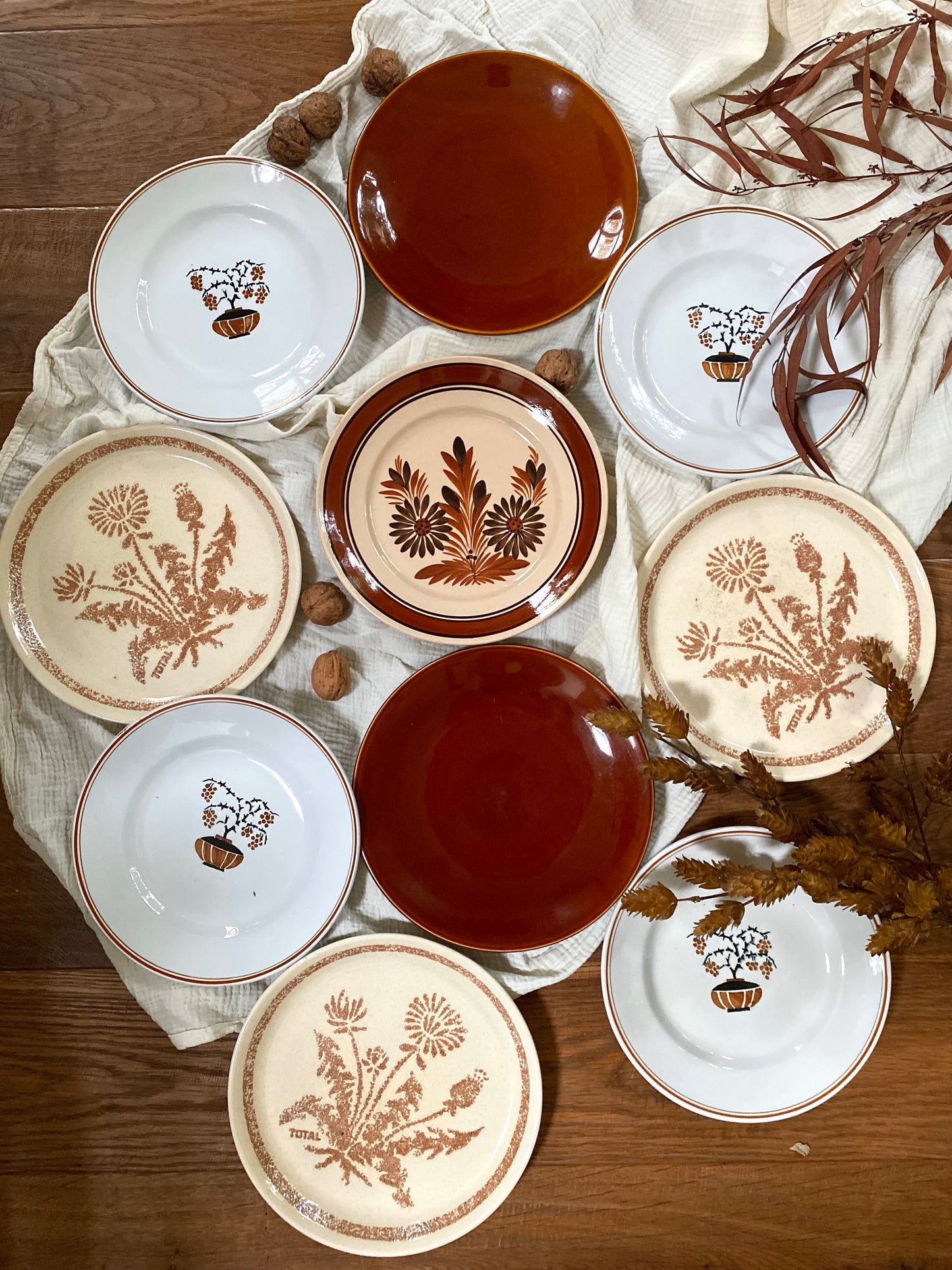 Assiettes anciennes dépareillées