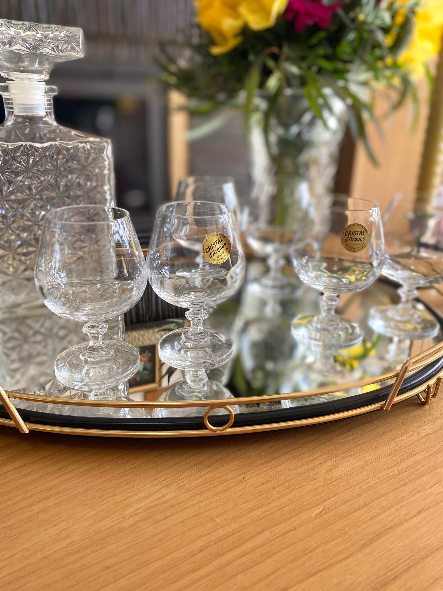 Service à liqueur en cristal ancien