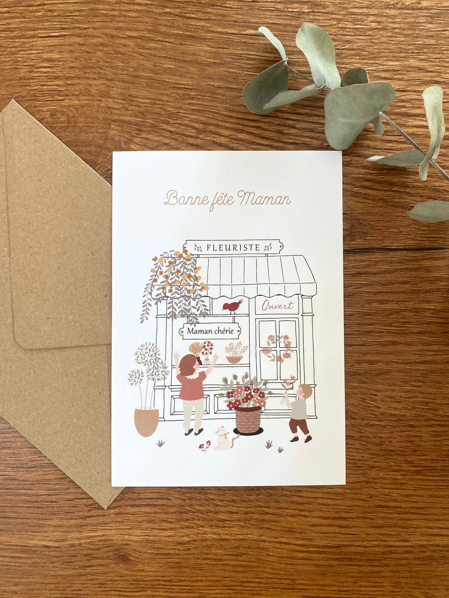 Carte en papier Bonne Fête Maman
