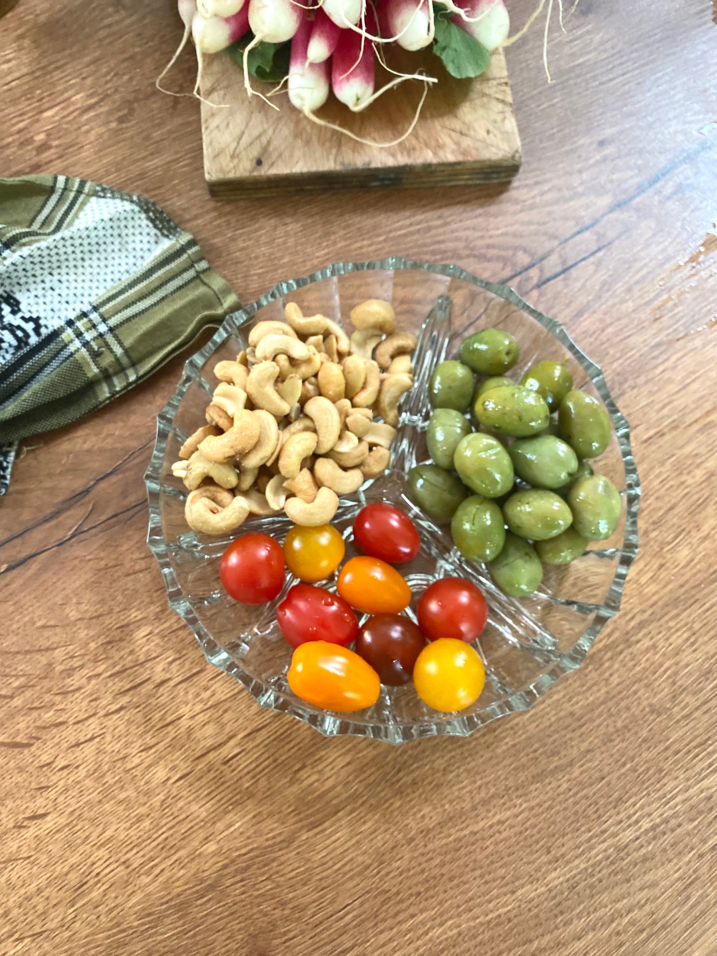 Plat à compartiment en verre moulé