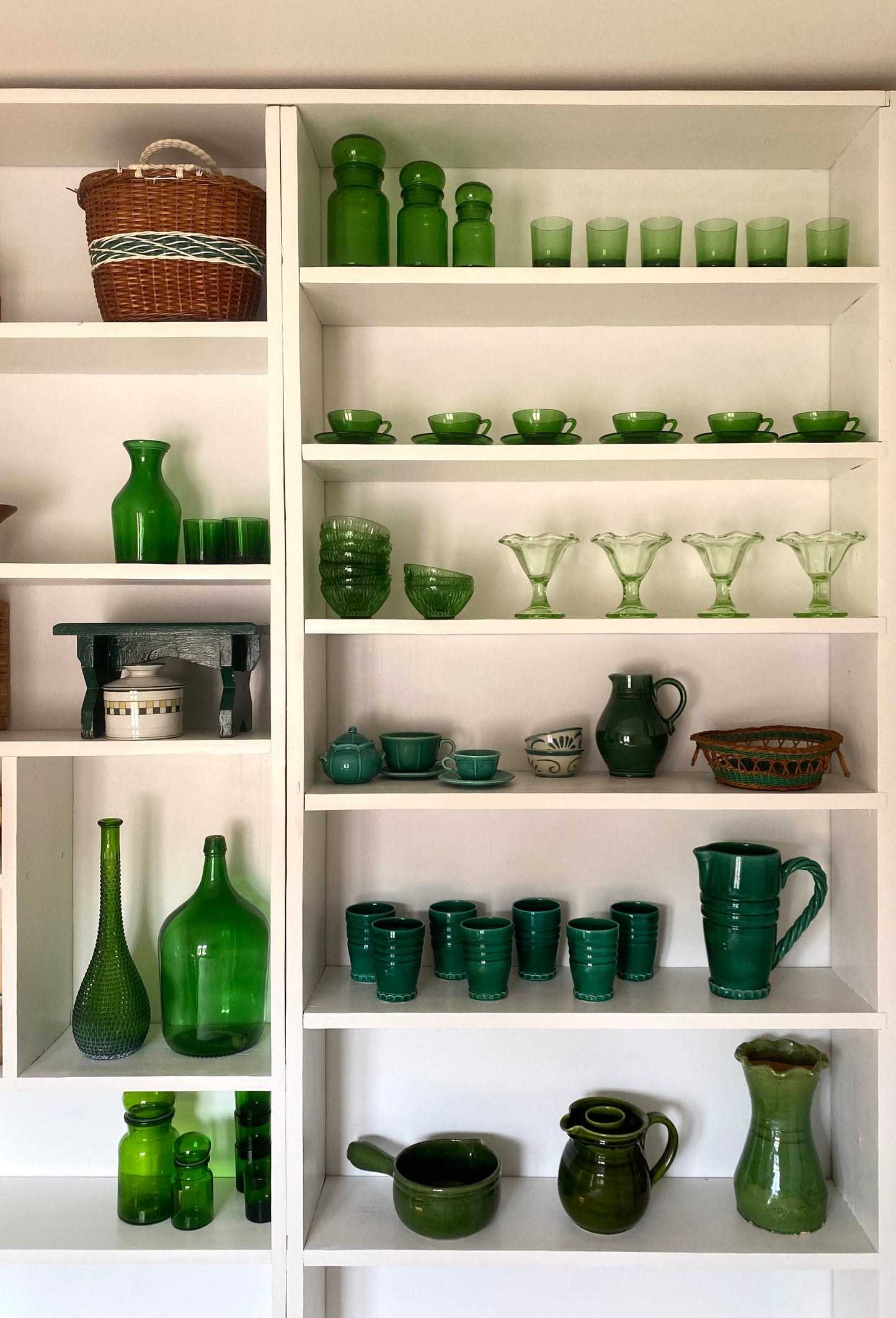 Tasses à café en verre vintage