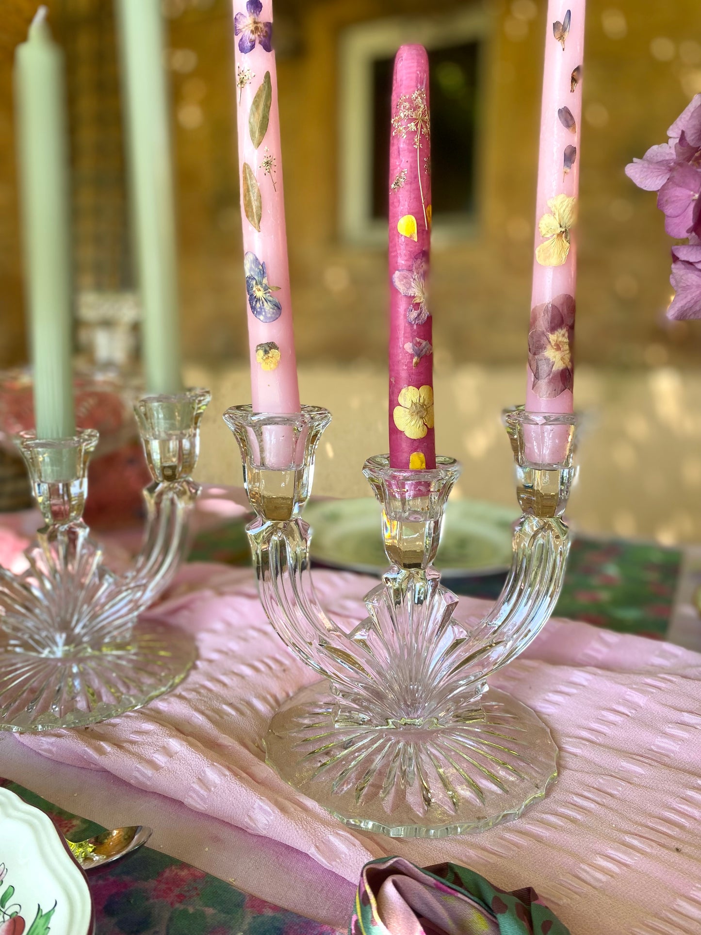 Bougeoirs en cristal ancien