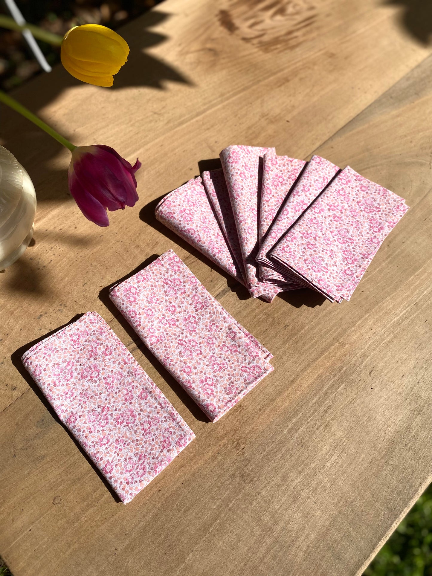 Serviettes de table en coton ancien