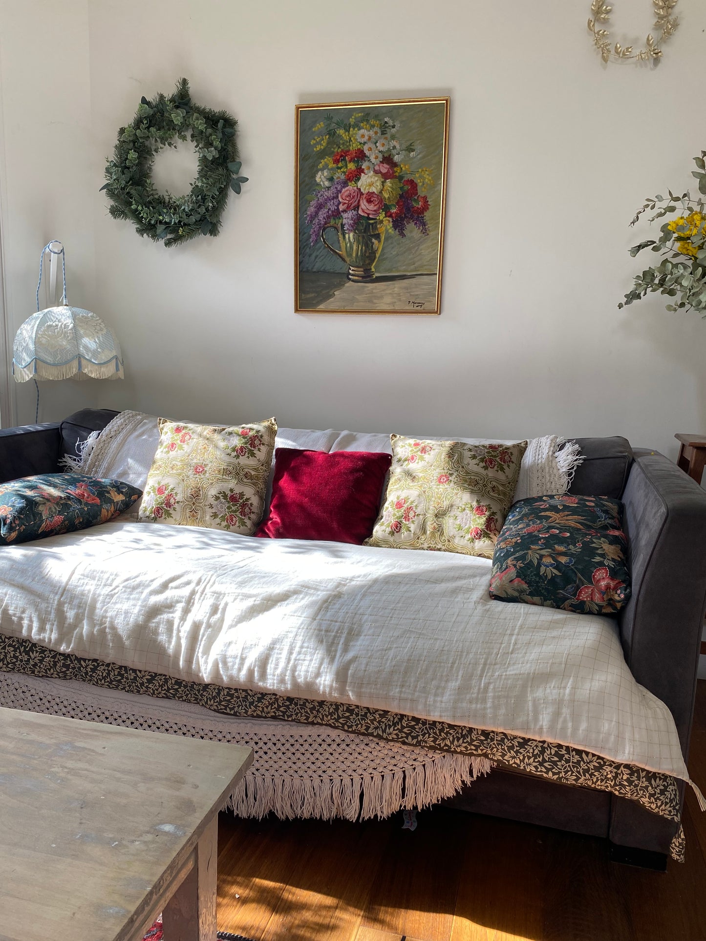 Paire de coussins vintage