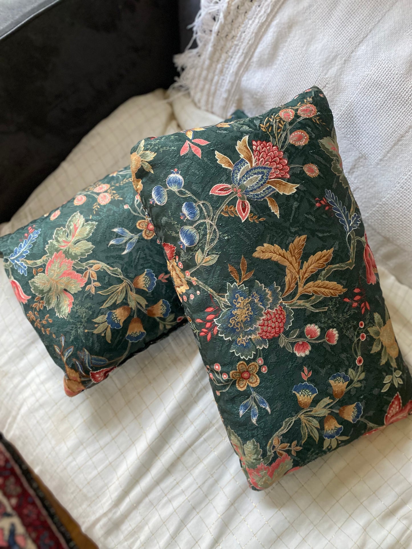 Paire de coussins vintage