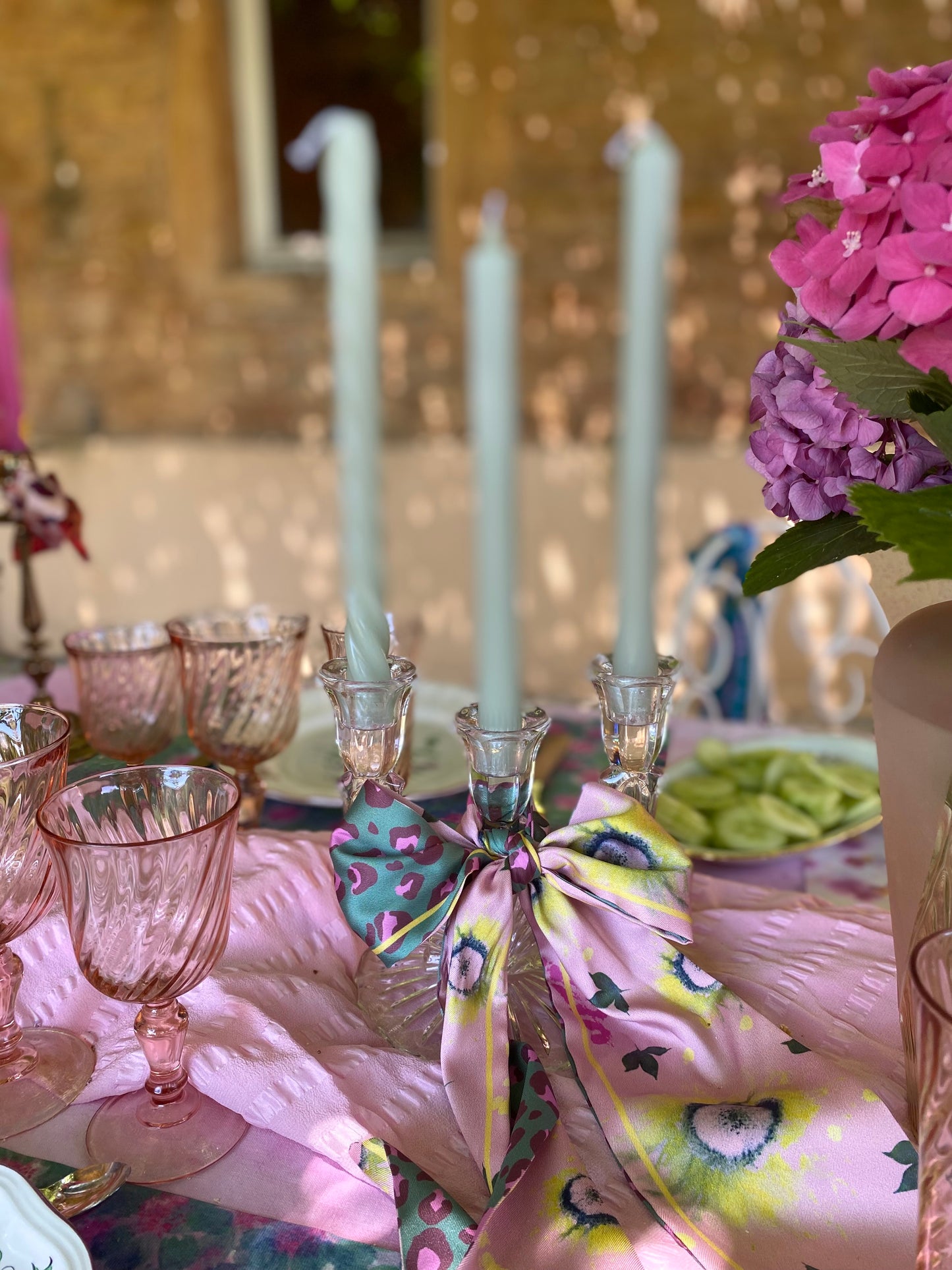 Bougeoirs en cristal ancien