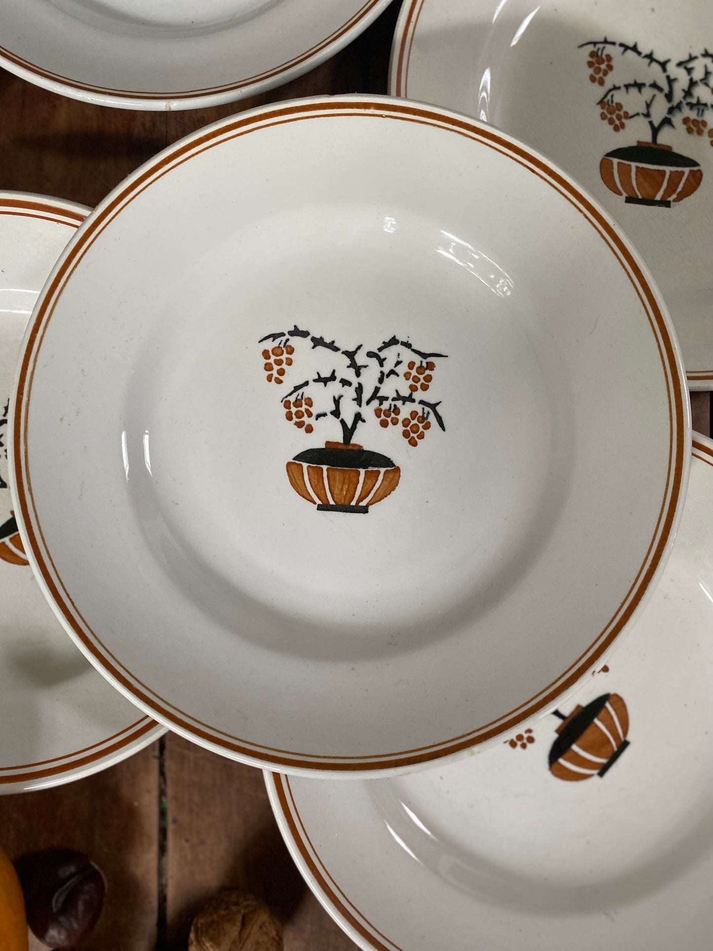 Assiettes en faïence ancienne