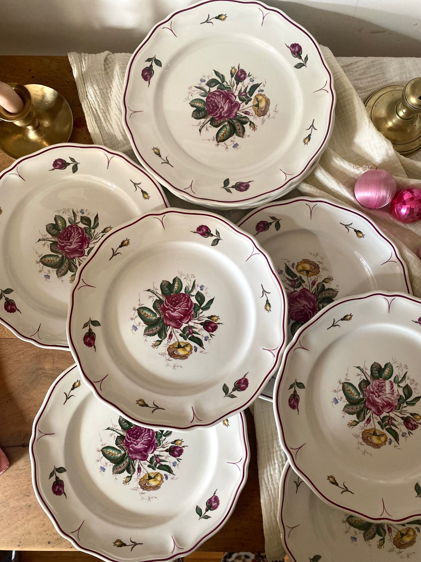 Service 20 pièces Faïence Moulin des Loups - 1950