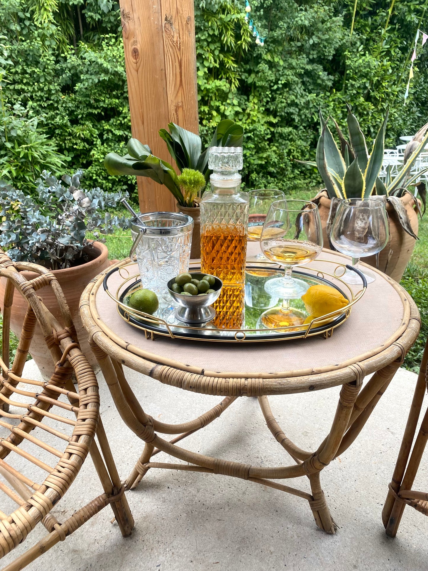 Grands verres à cognac en cristal ancien