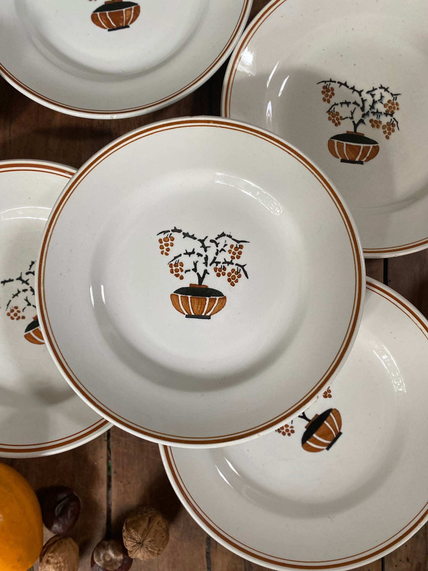 Assiettes en faïence ancienne