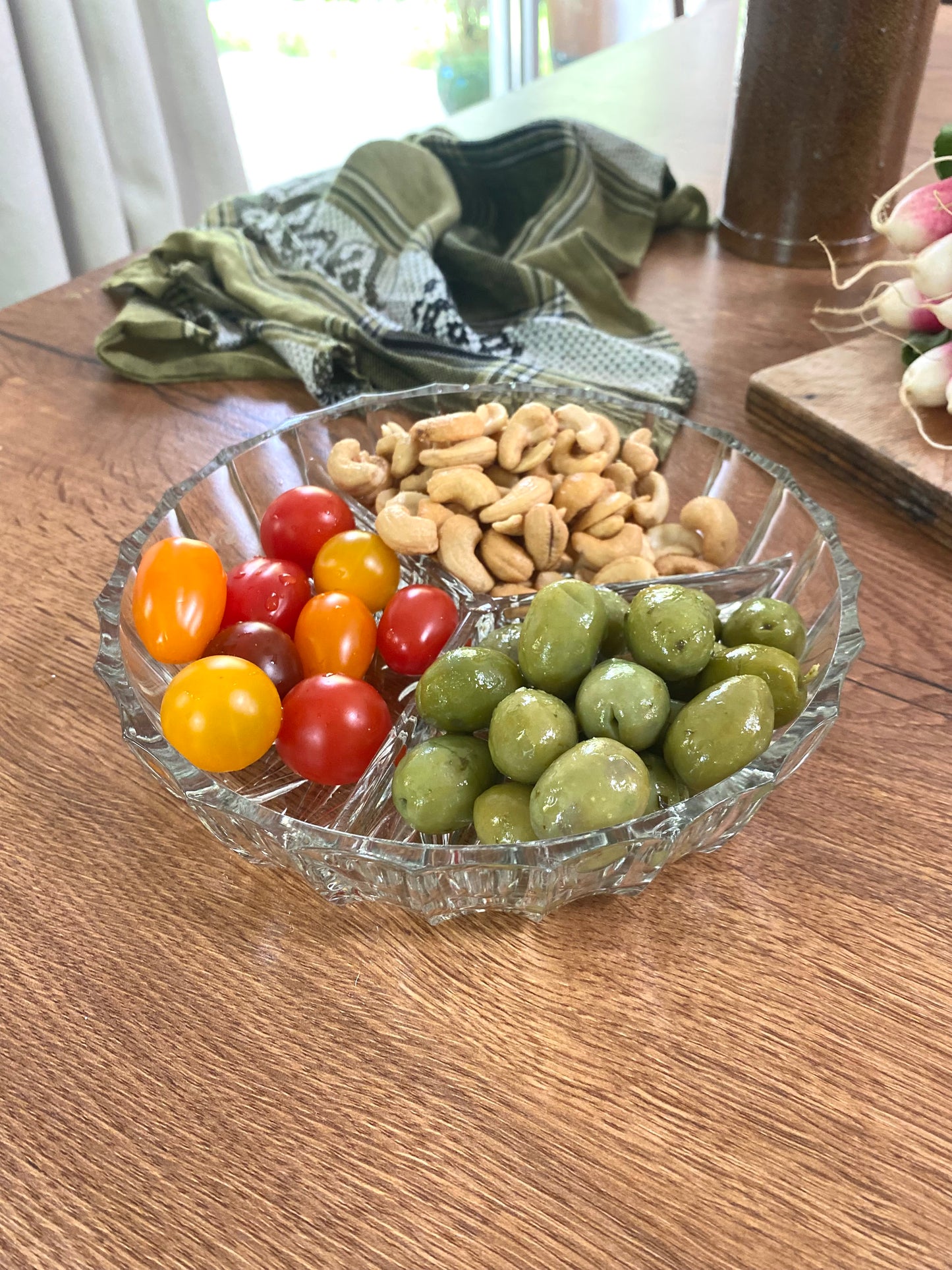 Plat à compartiment en verre moulé