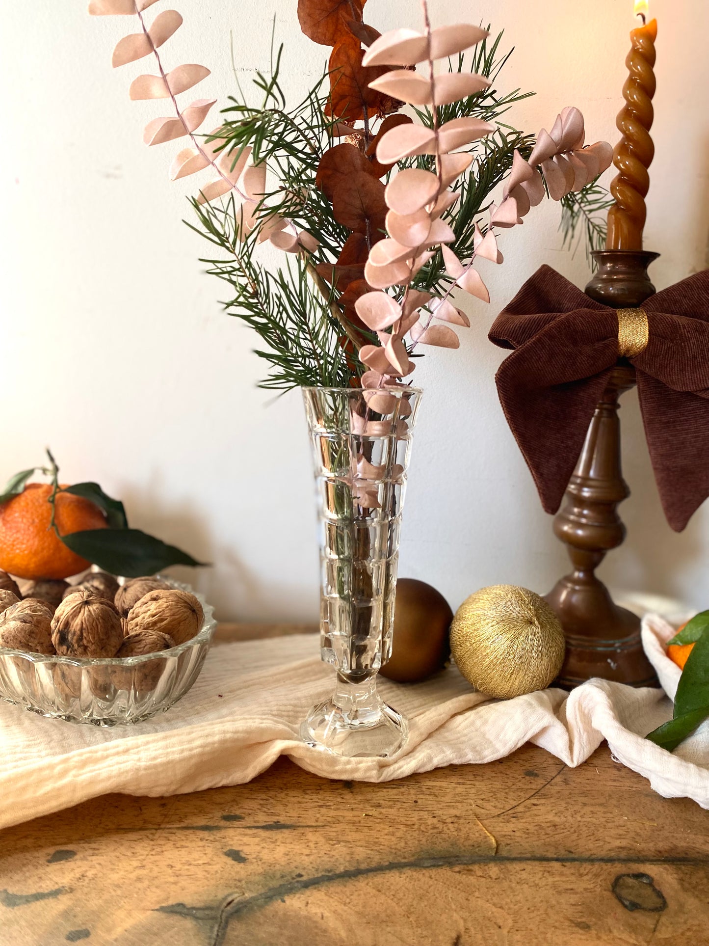 Soliflore en verre vintage