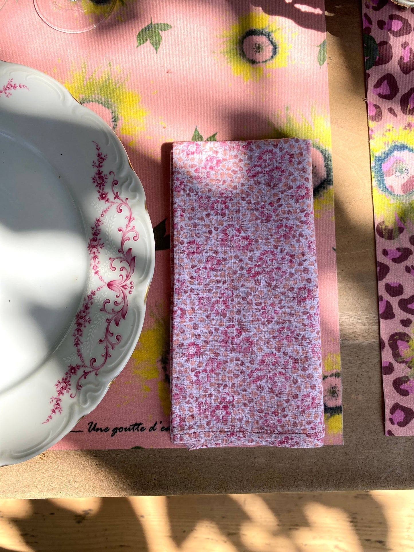 Serviettes de table en coton ancien