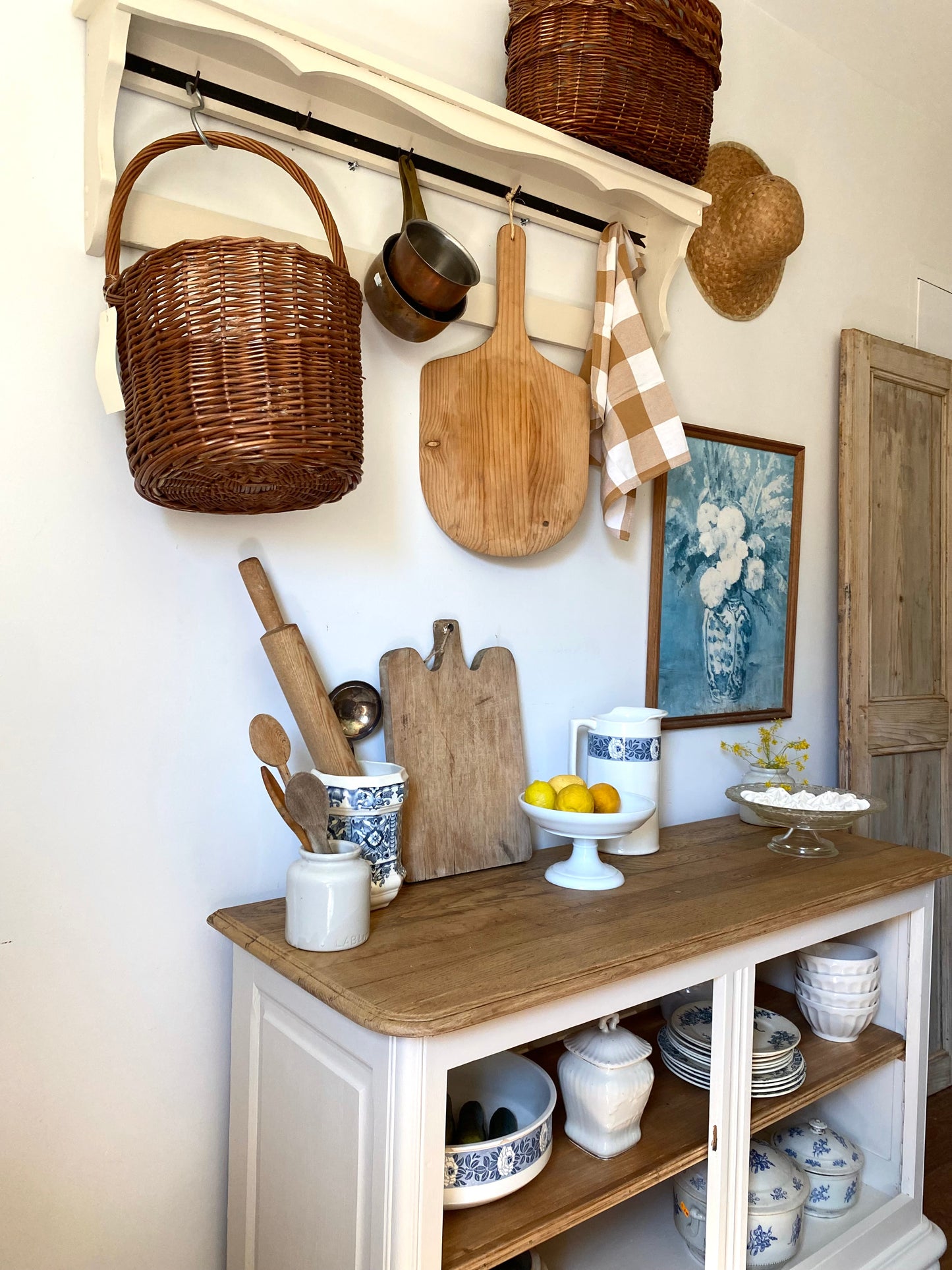 Panier en osier ancien