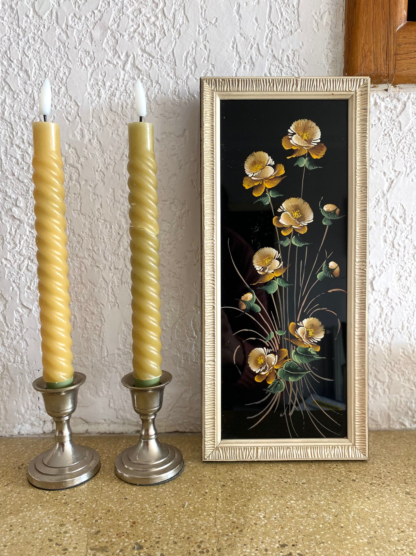 Peinture sur verre vintage