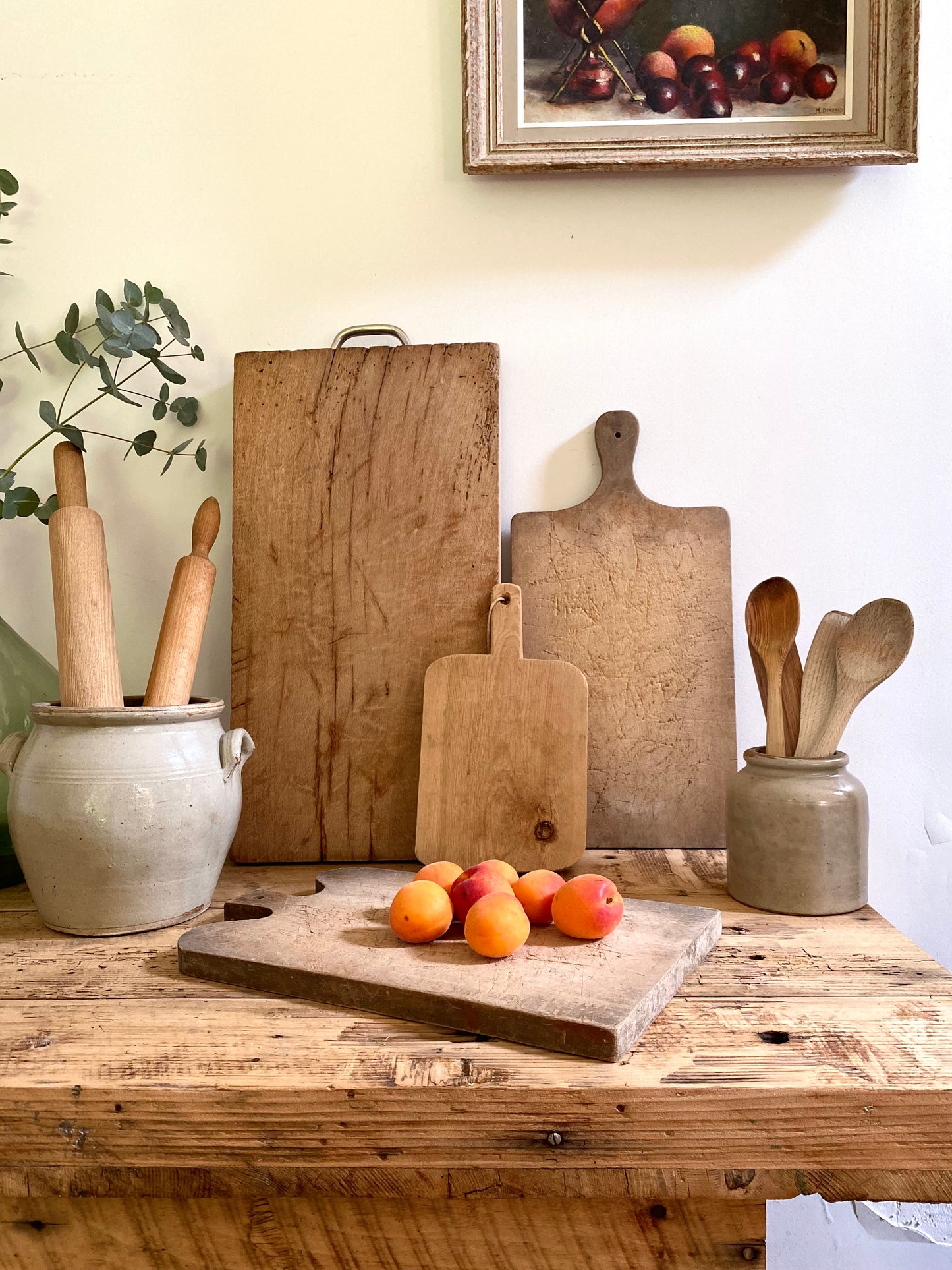 Planche à découper en bois ancien