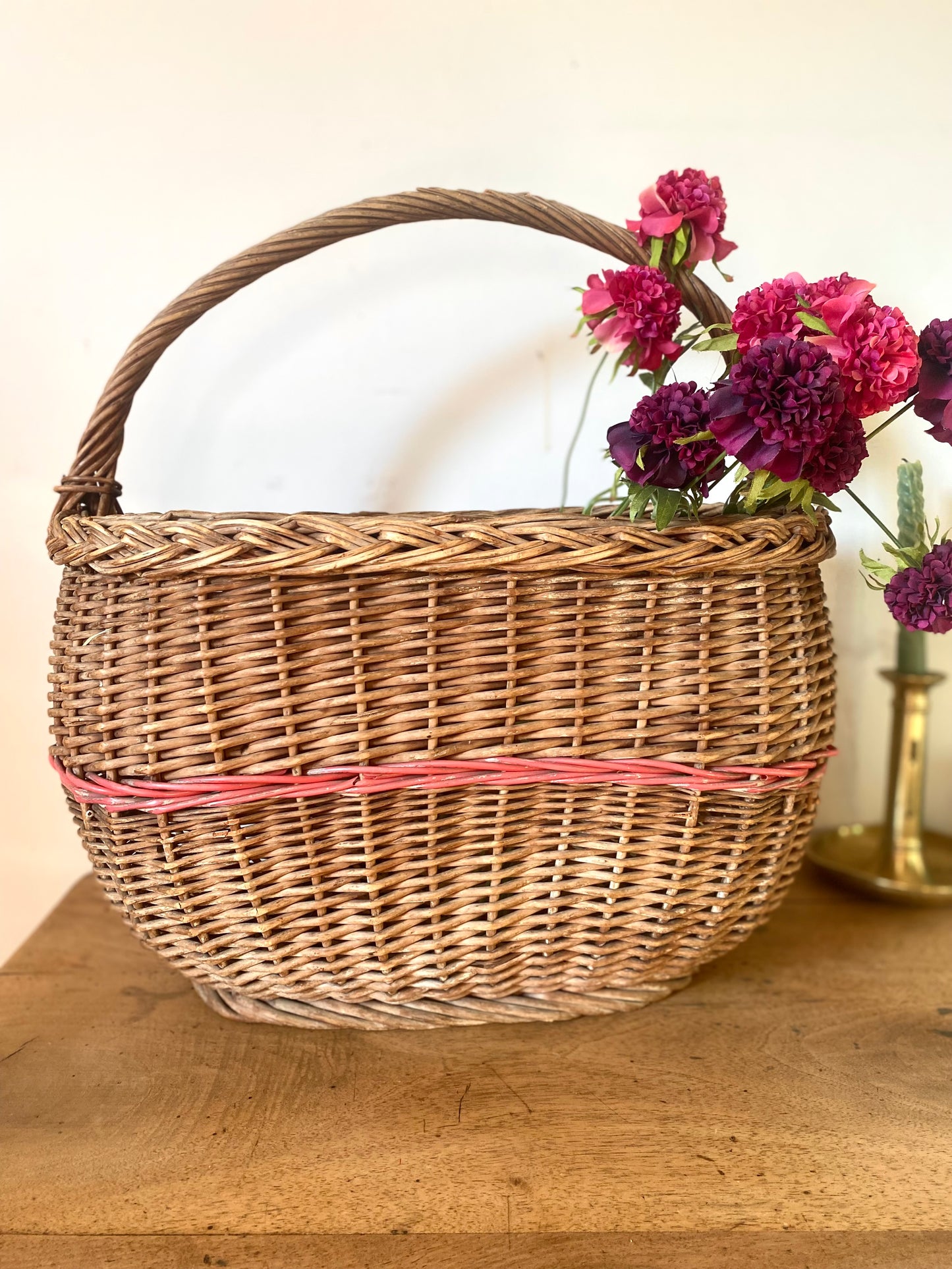 Panier en osier ancien