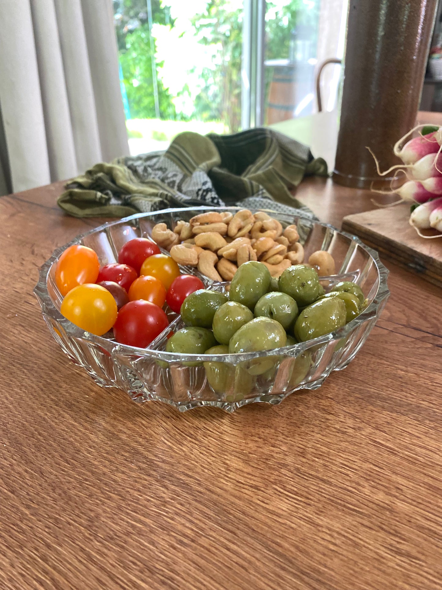 Plat à compartiment en verre moulé