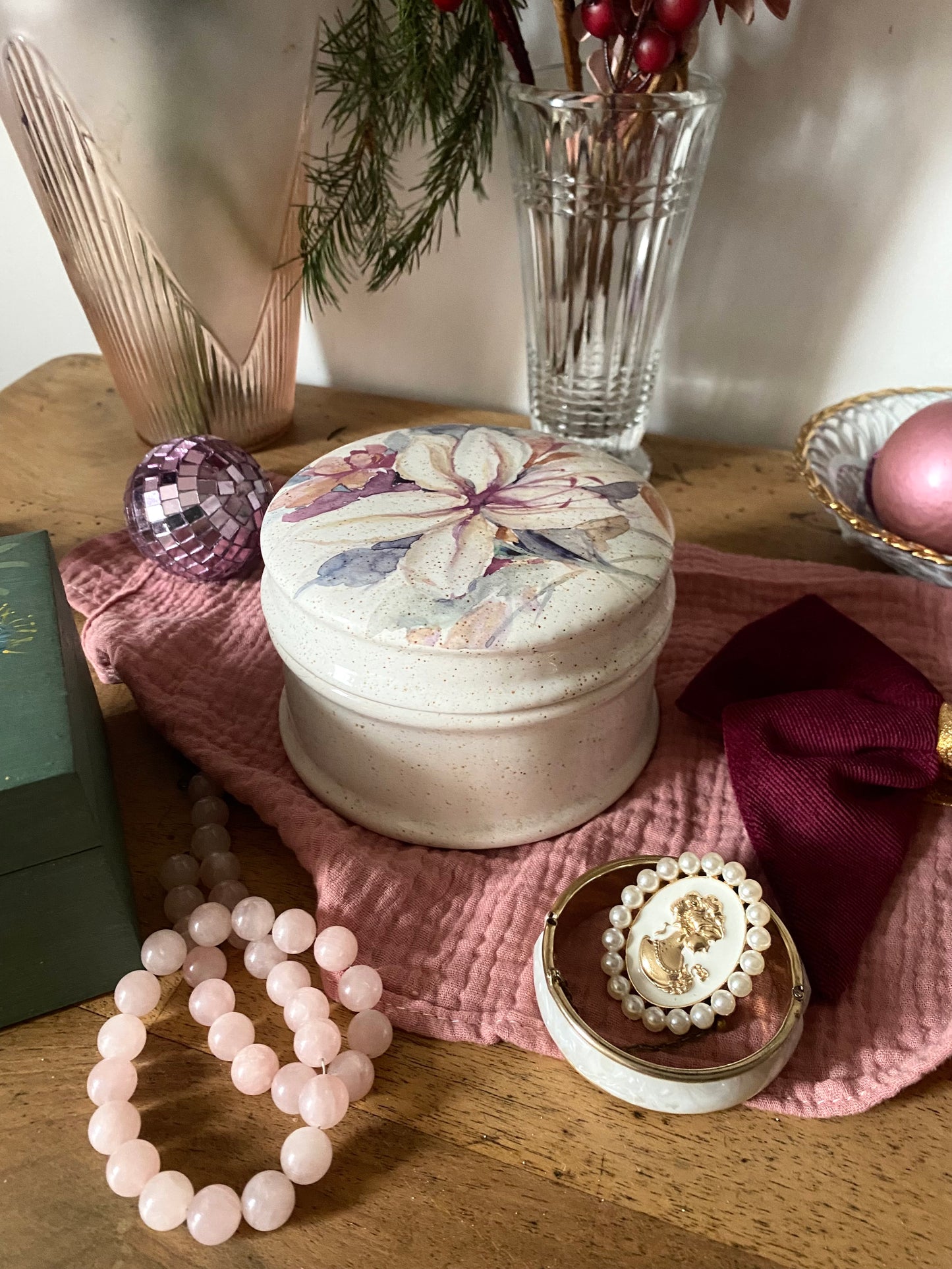 Boite à bijoux 1960
en faïence de Roanne