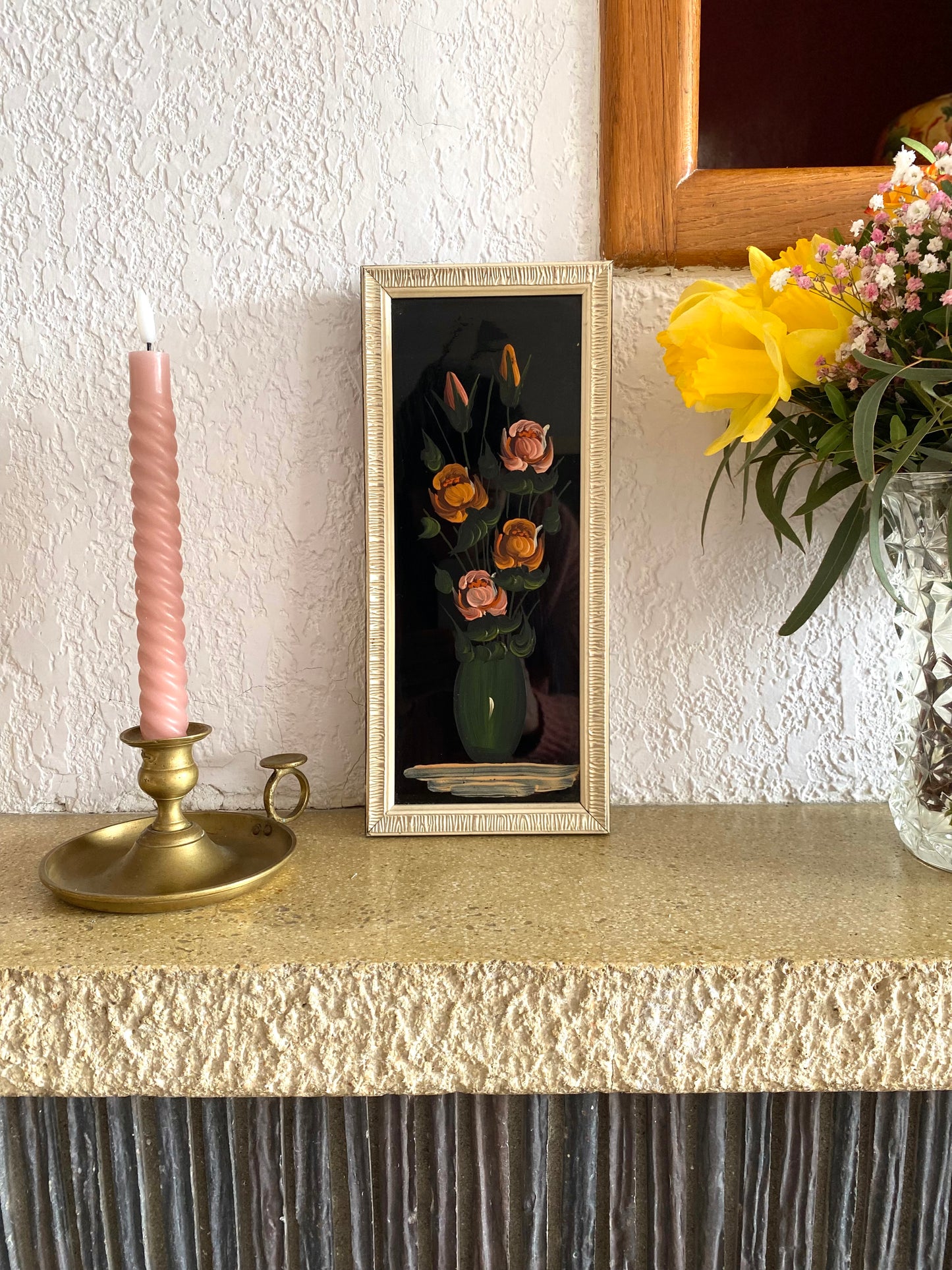 Peinture sur verre vintage