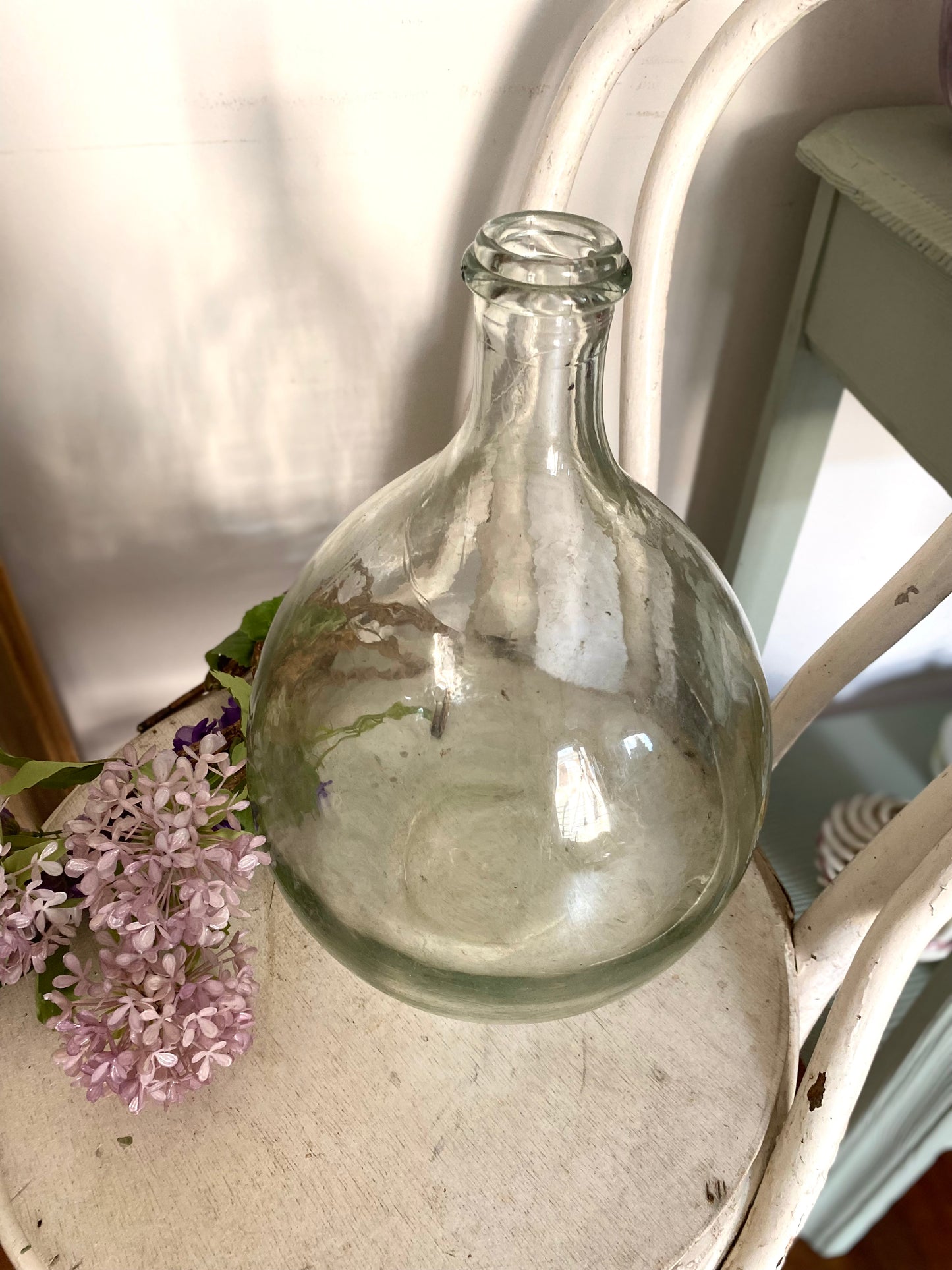 Dame Jeanne en verre ancien