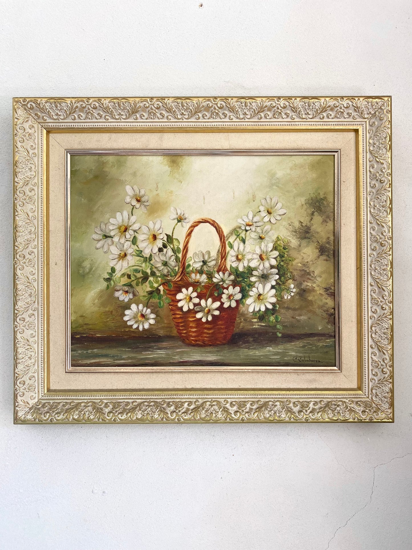 Huile sur toile ancienne encadrée