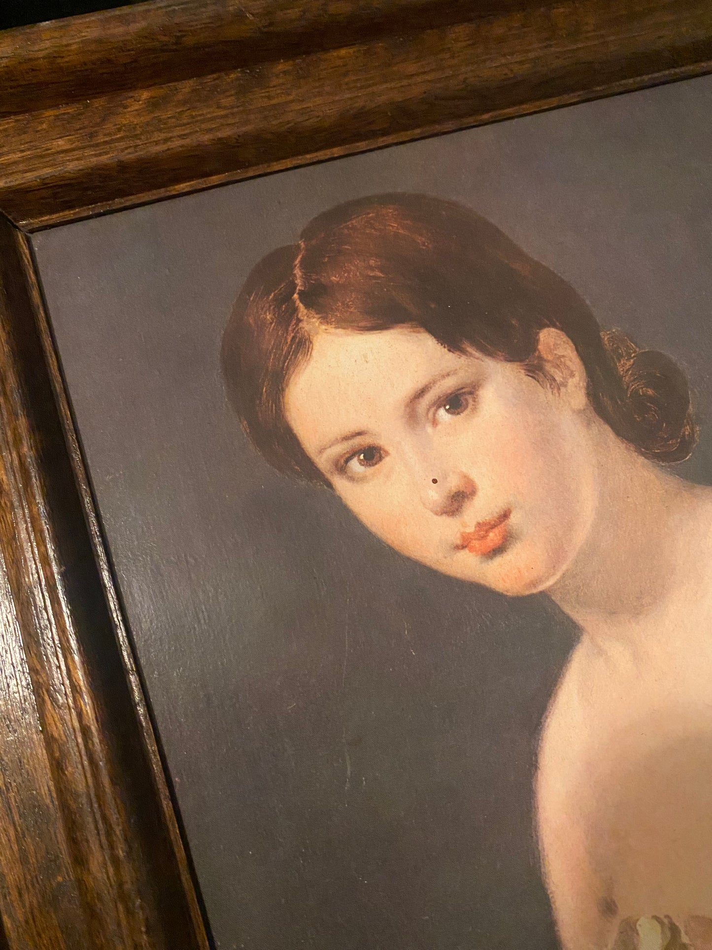 Portrait de Femme ancien- Style XIXe - Reproduction Vintage (Années 70)