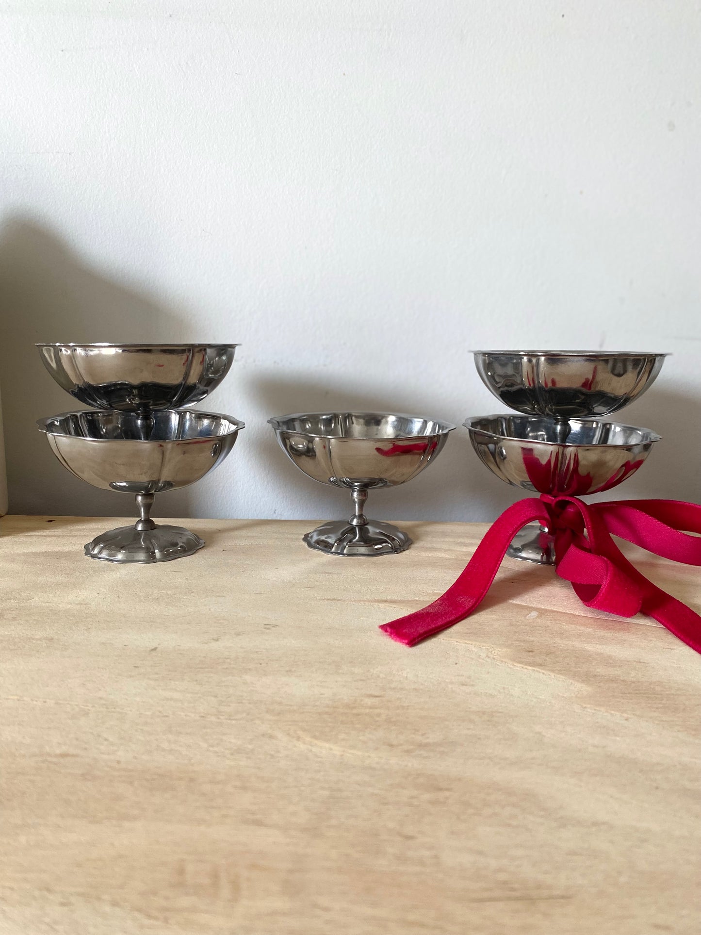 Coupes à glace vintage en inox