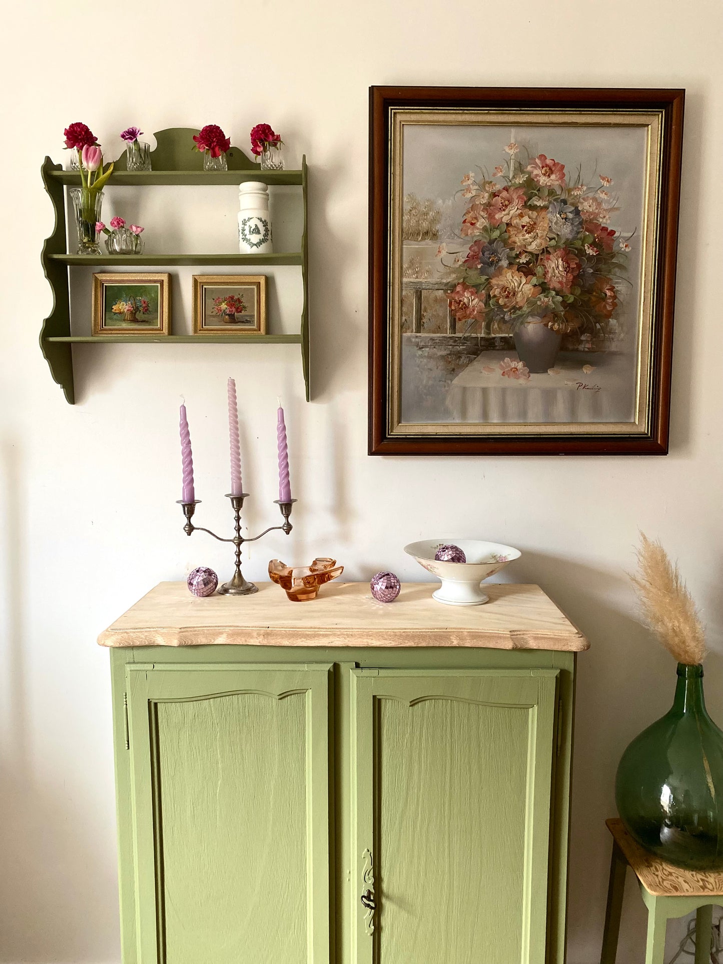 Étagère murale ancienne rénovée