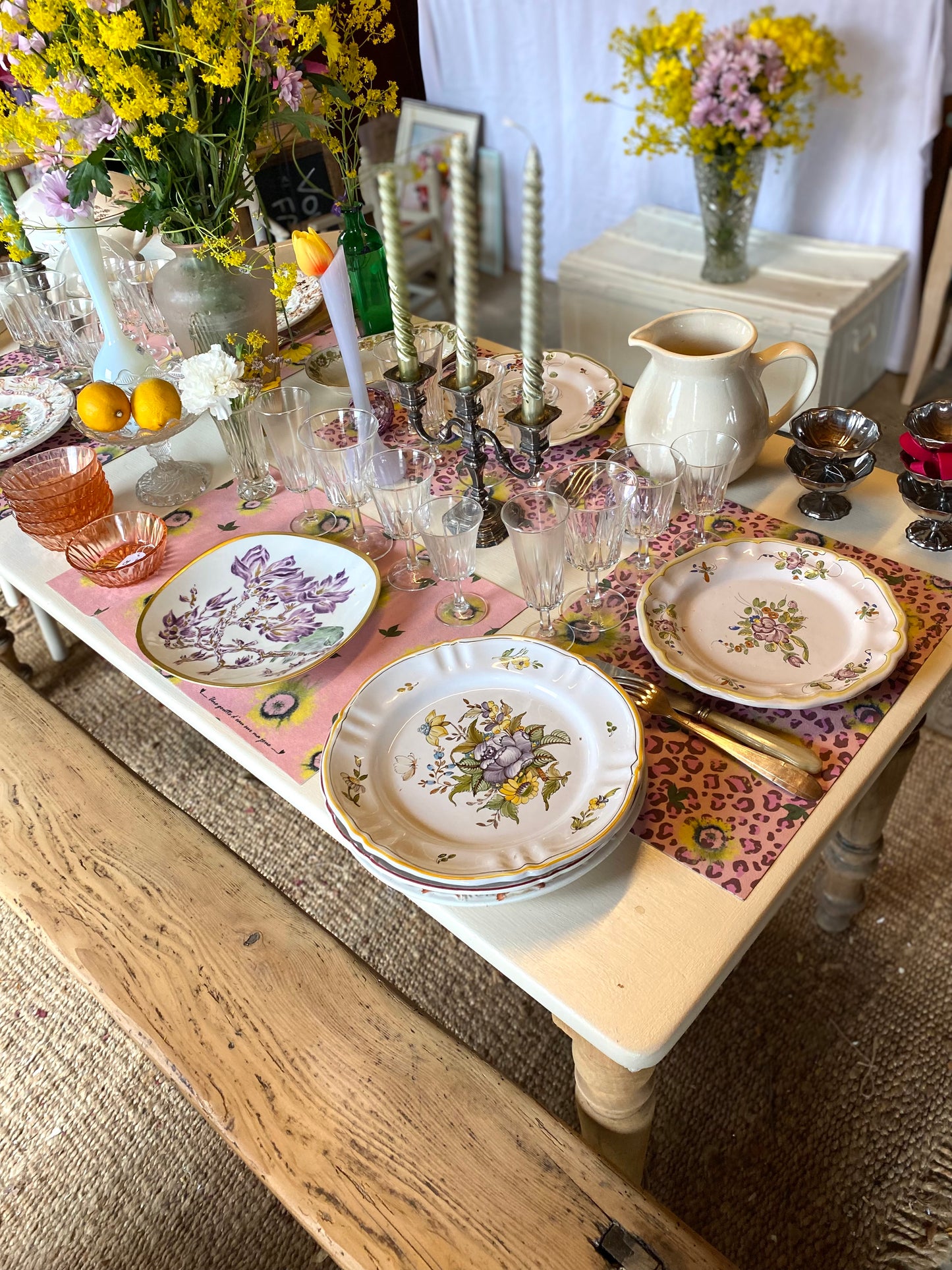 Chandelier argenté ancien