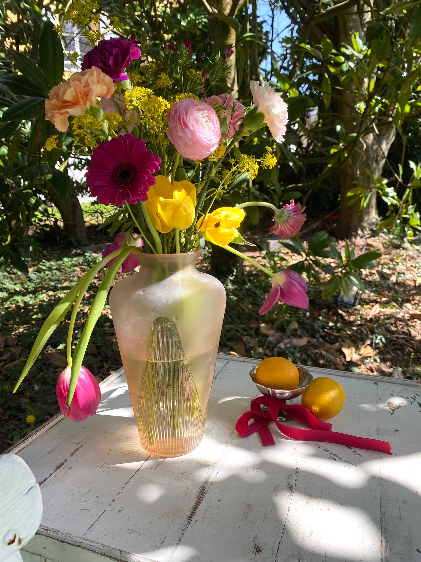 Vase vintage en Rosaline