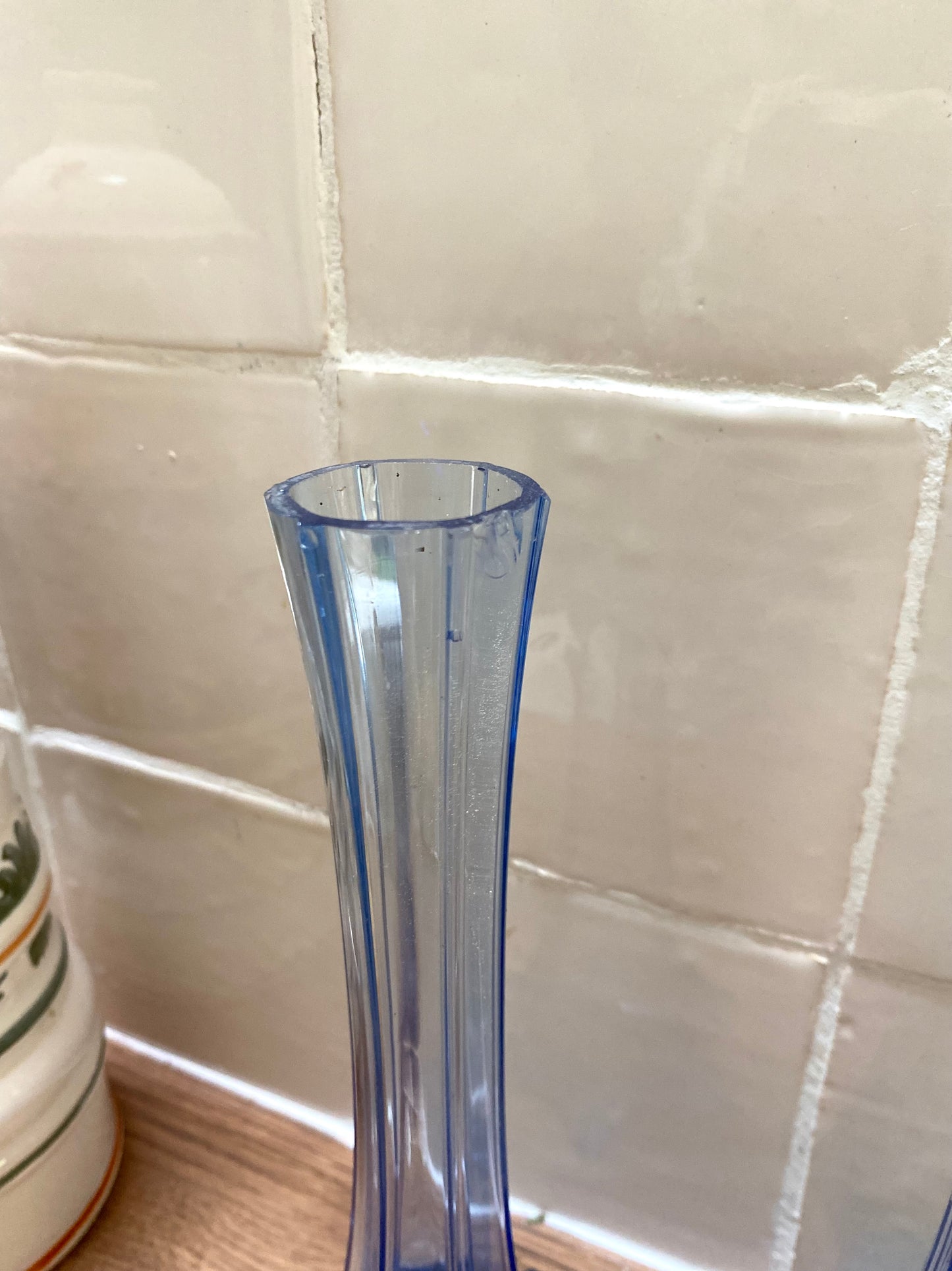 Paire de soliflore en verre