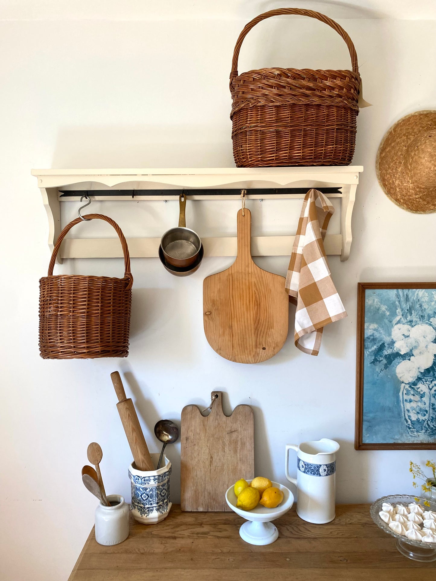 Panier en osier ancien