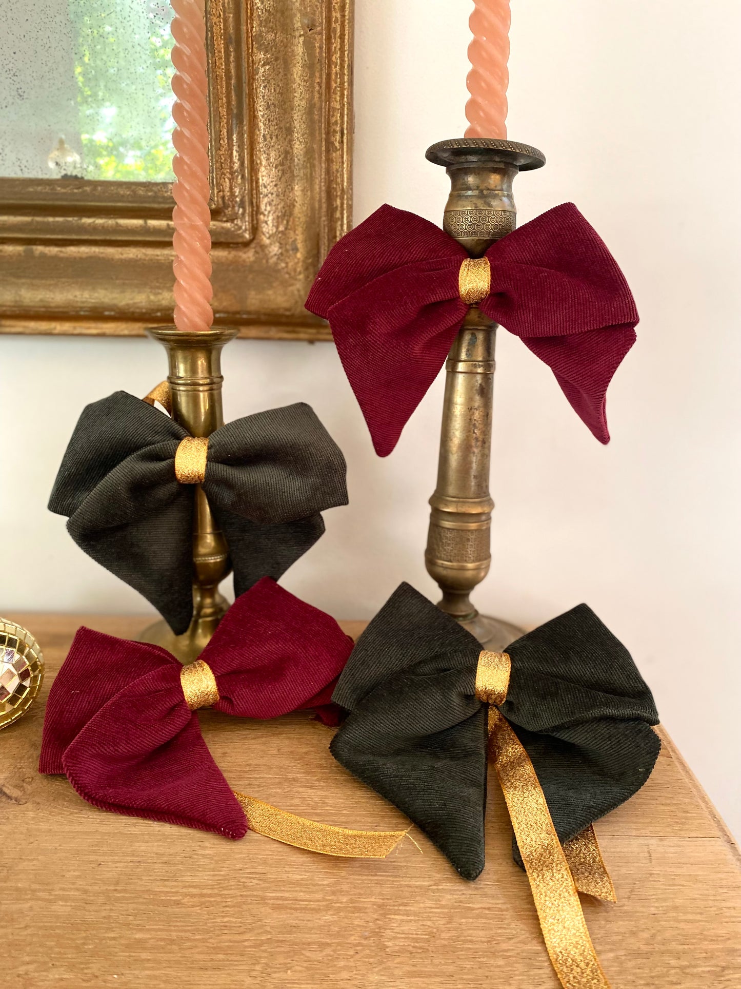 Noeud à bougeoir en velours