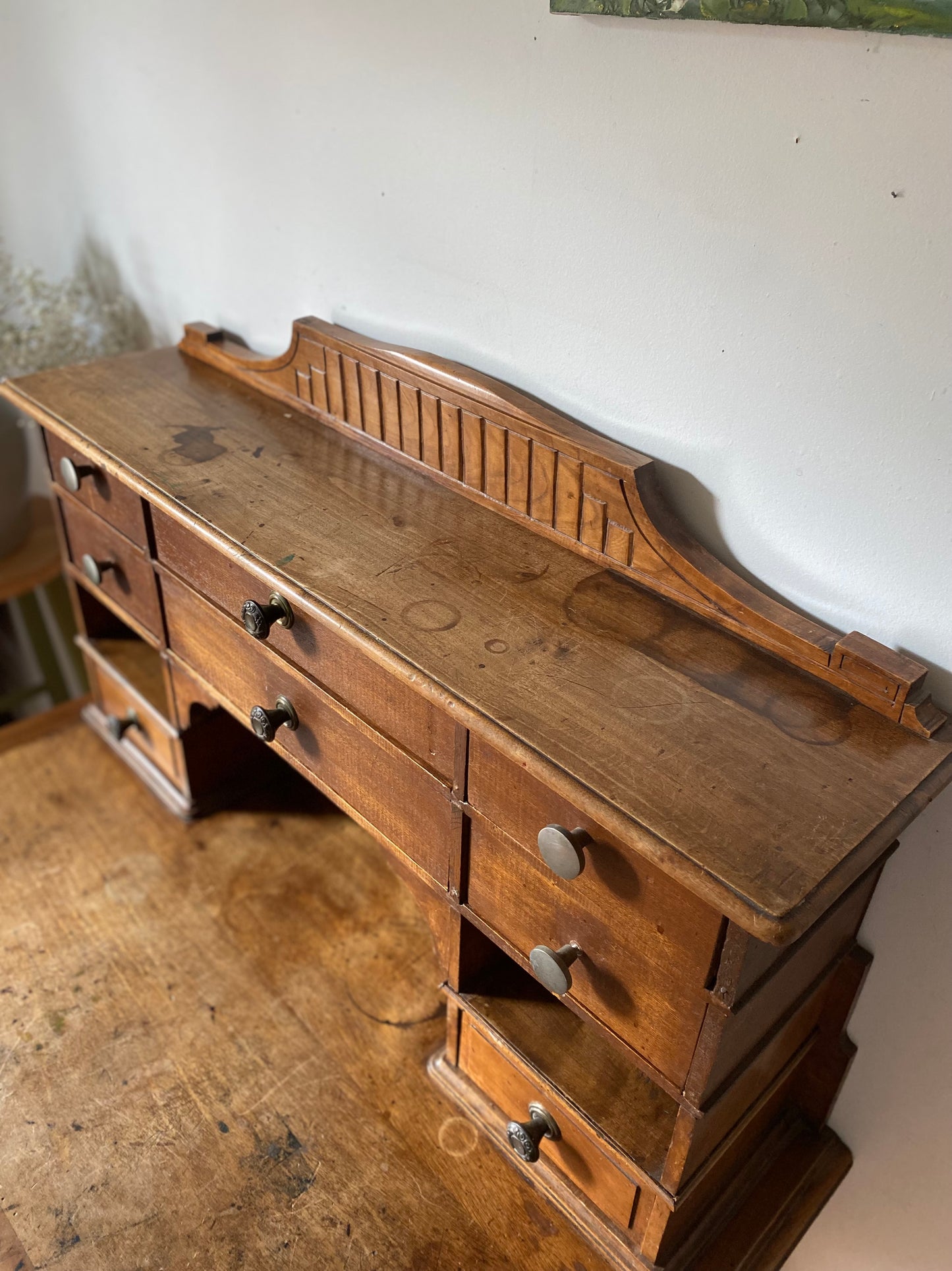 Bureau secrétaire en bois massif ancien