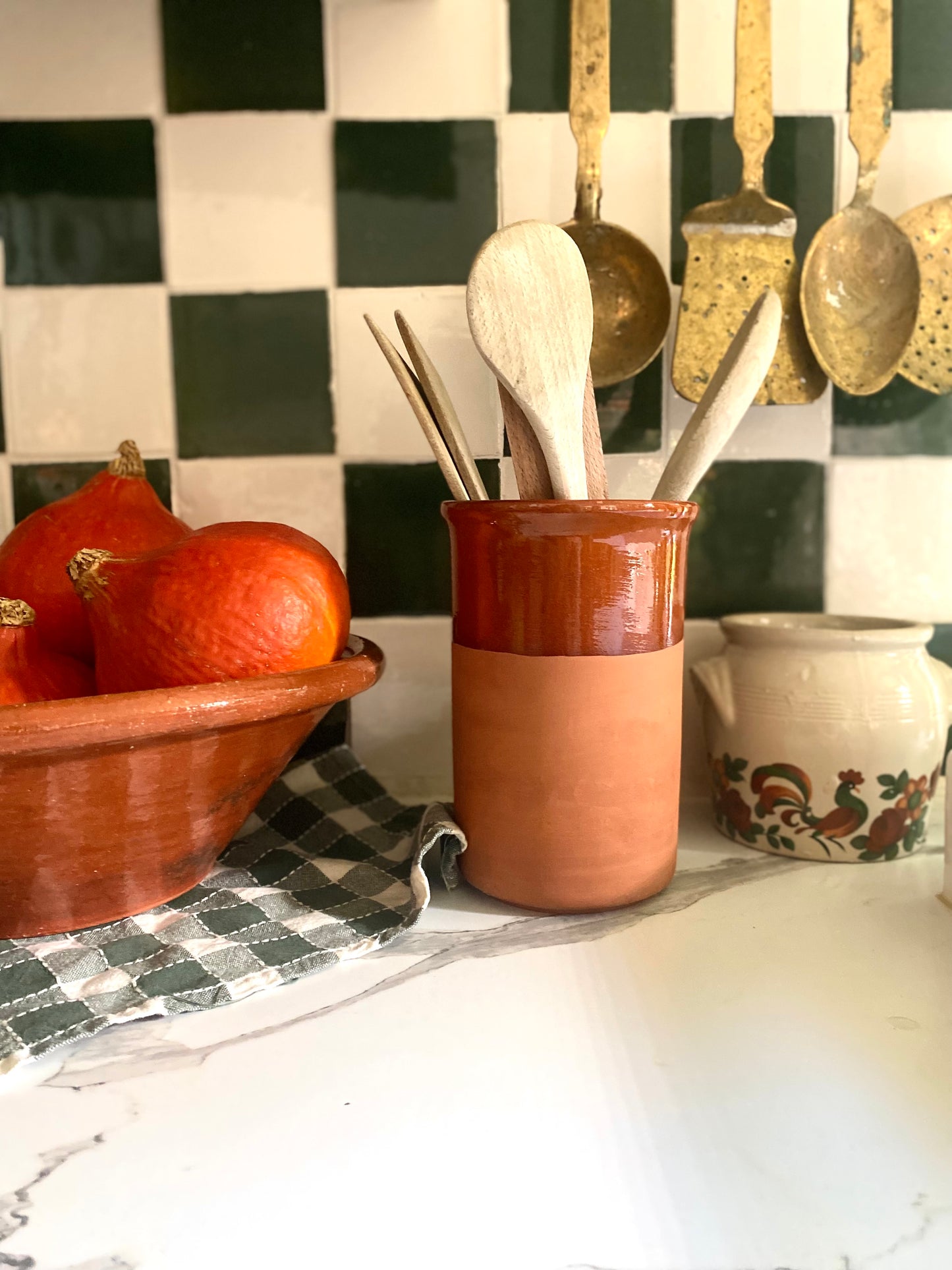 Pot en terre cuite vernissée