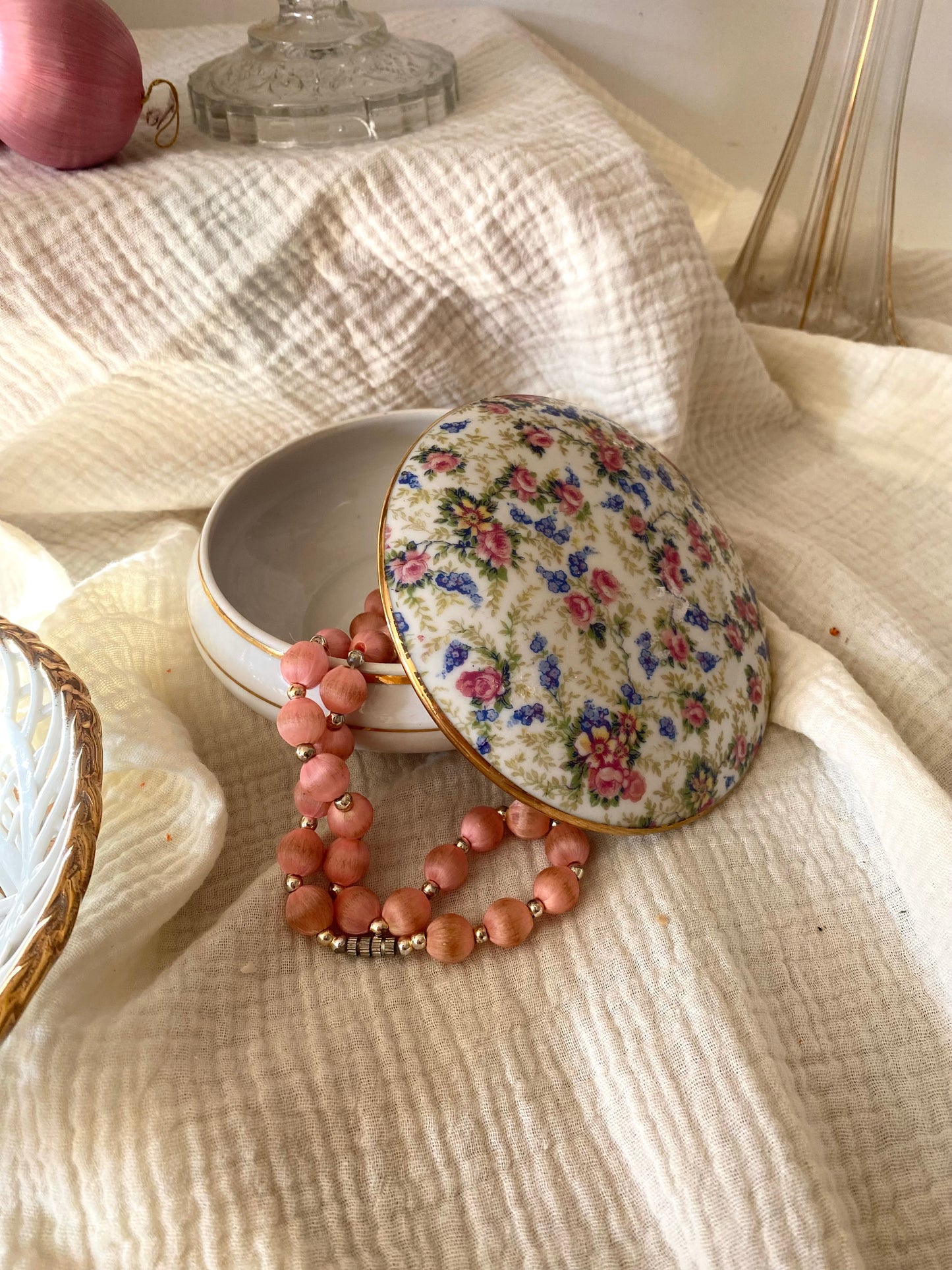 Boîte à bijoux en porcelaine de Saint-Uze