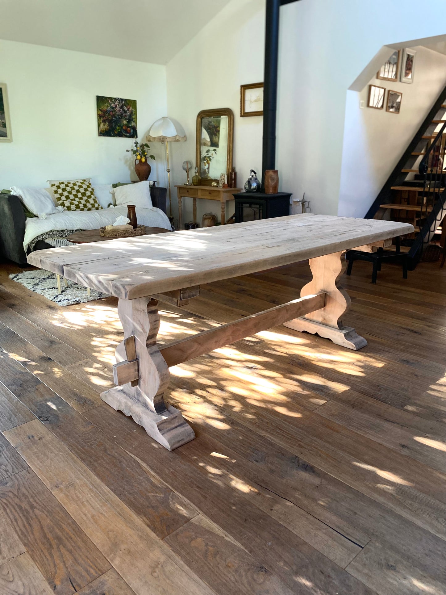 Table de ferme en bois massif ancien