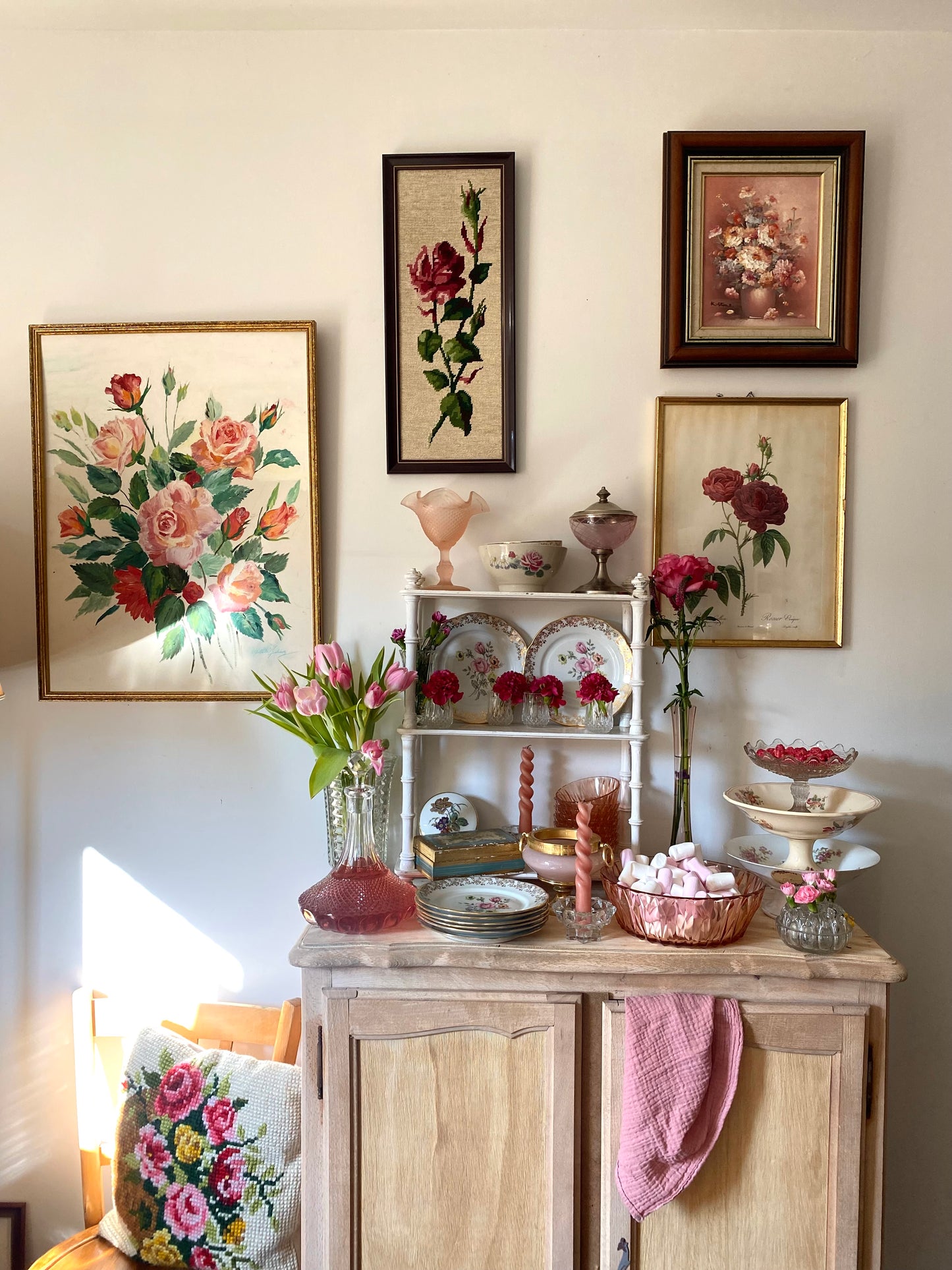 Tableau ancien en point de croix