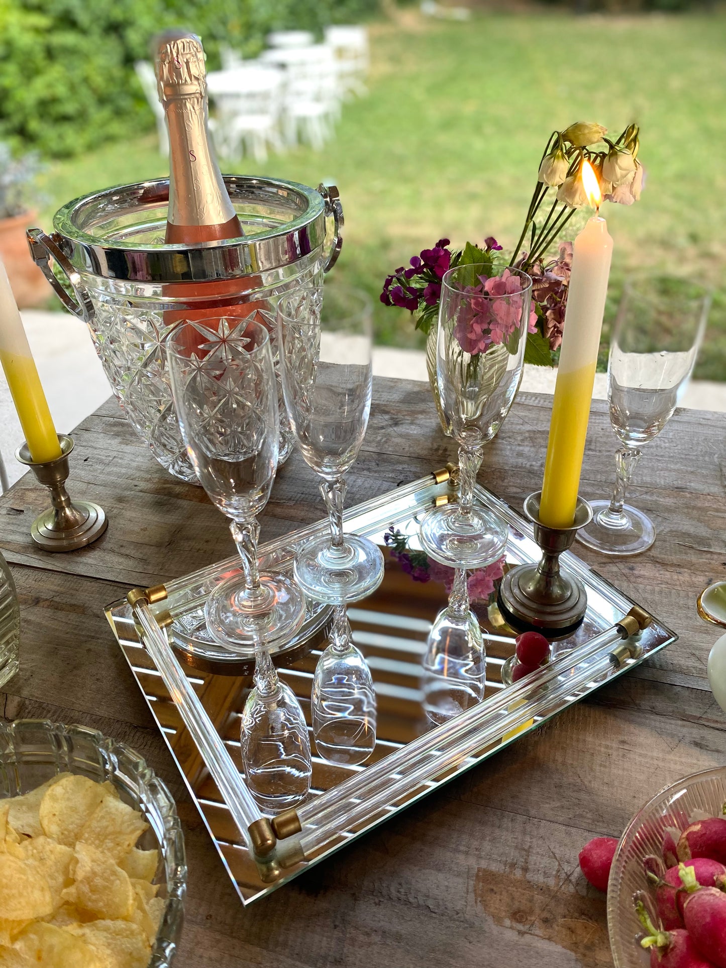 Plateau de présentation miroir