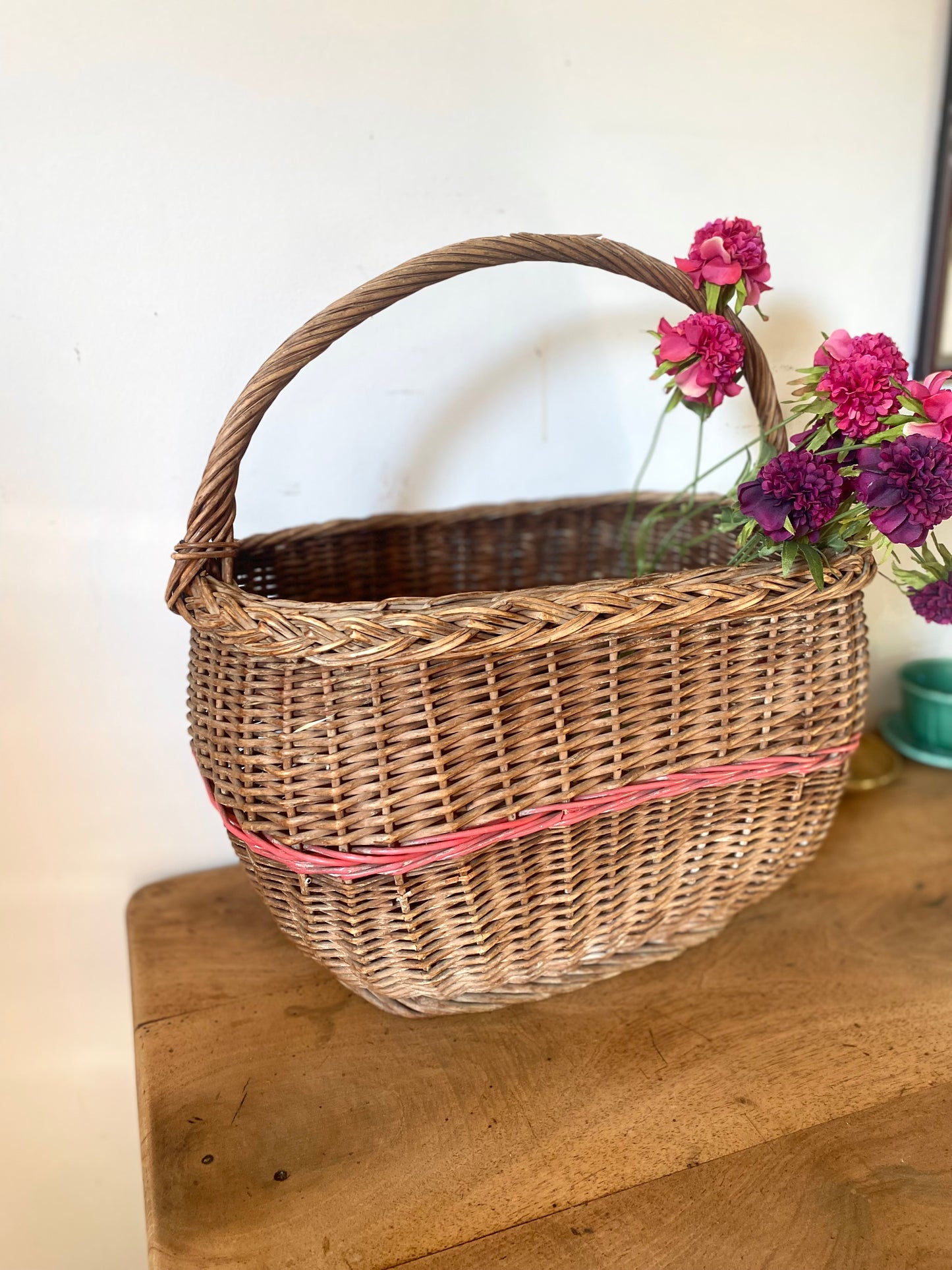 Panier en osier ancien