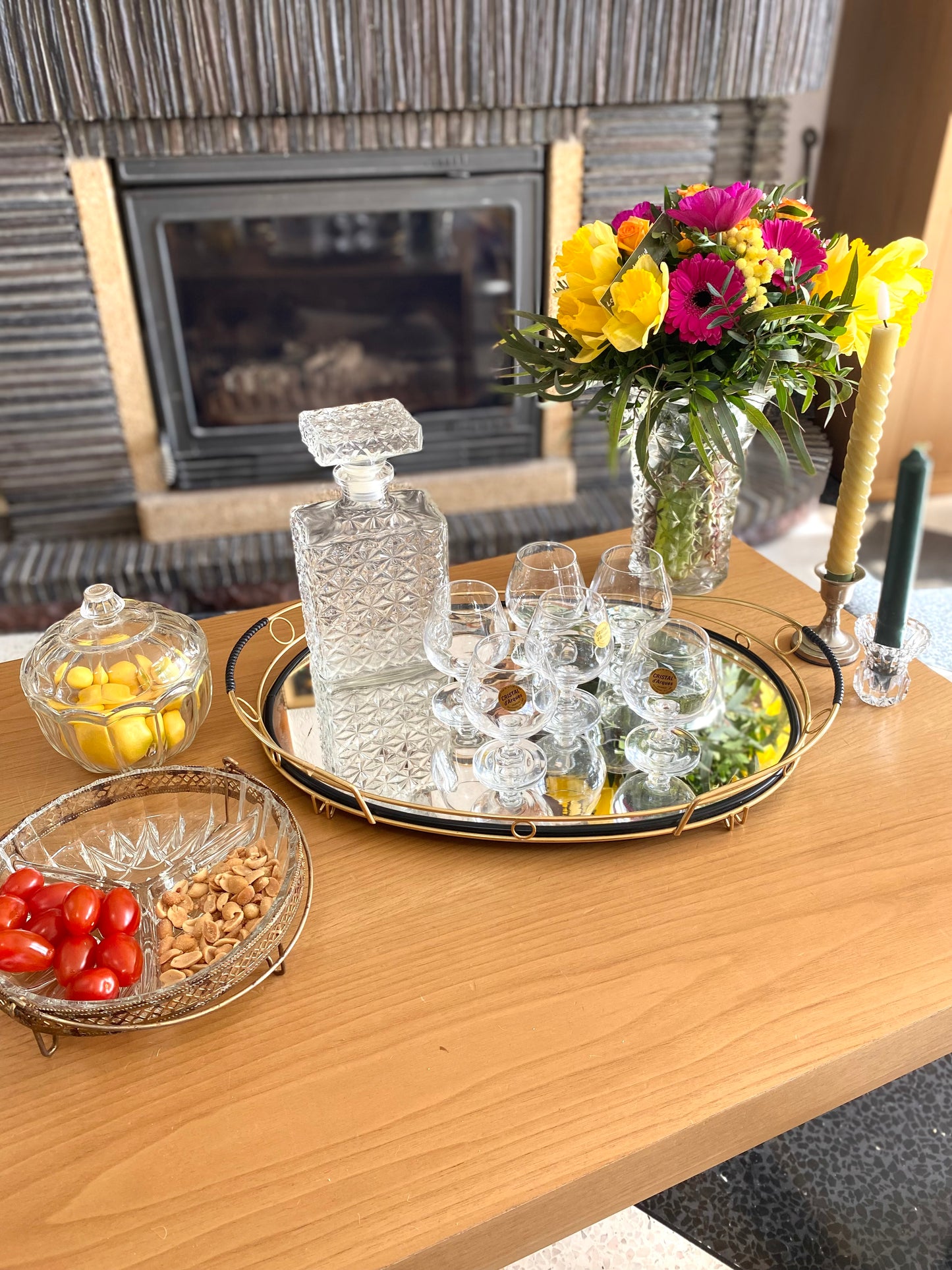 Plateau miroir vintage