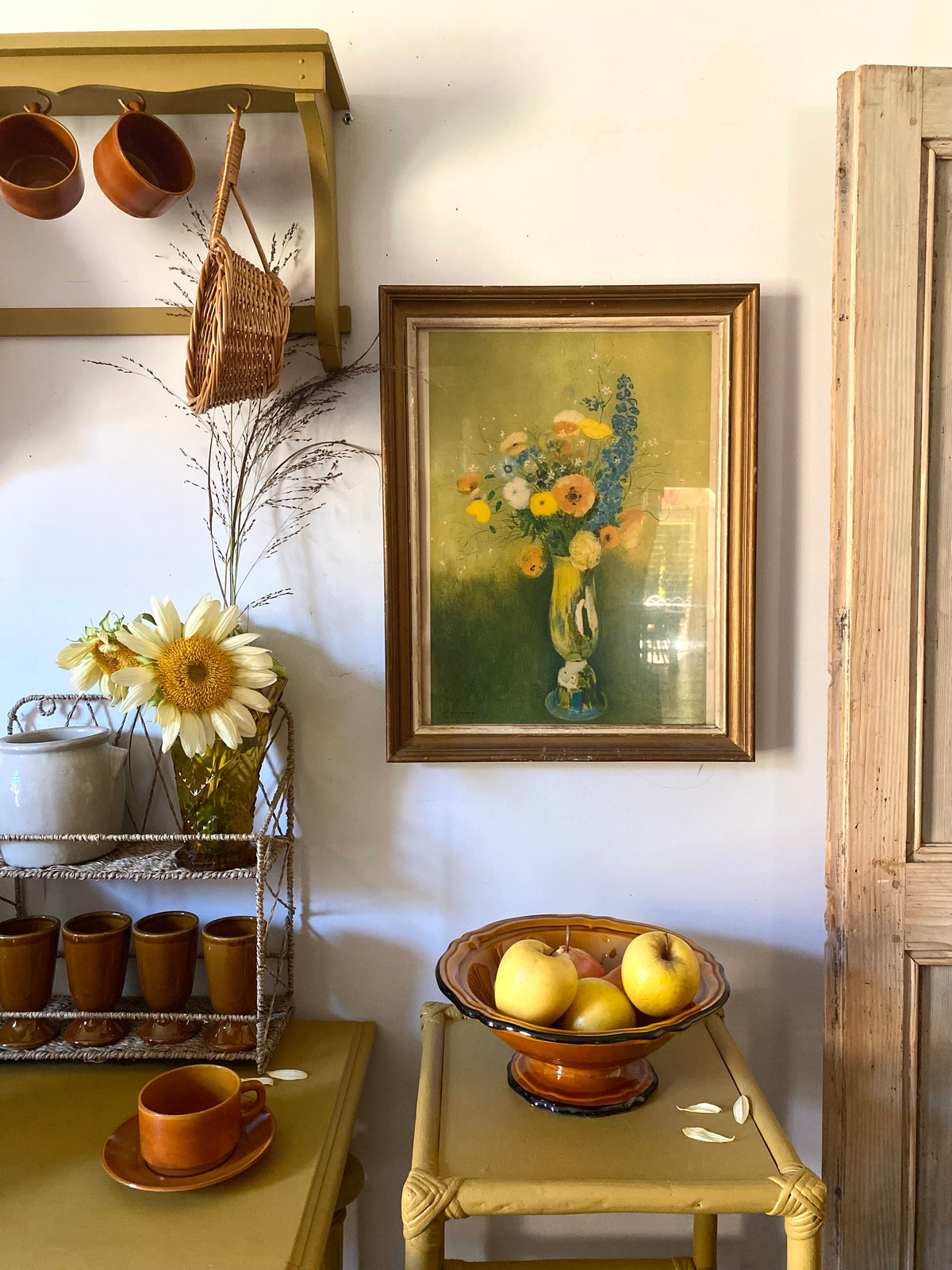 Reproduction encadrée « Fleurs des champs » d'après Odilon Redon